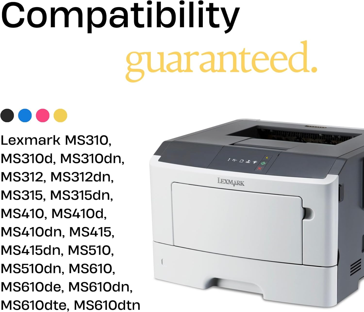 Do it Wiser Cartucho de tóner de repuesto compatible para Lexmark 501H 50F1000 para MS310dn MS312 MS410dn MS510dn MS610dn MS312dn MS315dn MS415dn