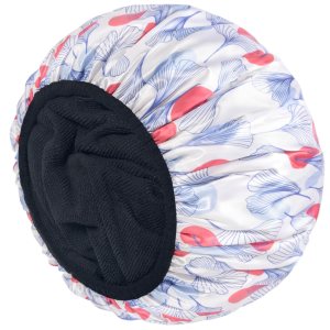 Aquior Gorro de ducha con forro de rizo para mujer, gorro de ducha reutilizable, triple capa impermeable, extra grande para mujeres de pelo largo Aquior Gorro de ducha con forro de rizo para mujer, gorro de ducha reutilizable, triple capa impermeable, extra grande para mujeres de pelo largo
