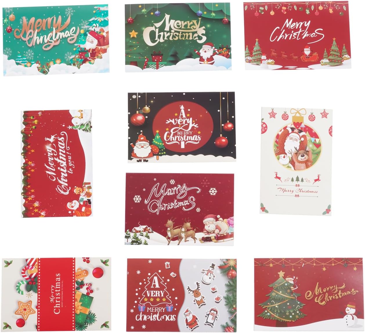 Ranfashiong 10 bolsas reutilizables de Navidad no tejidas con papel de seda para envolturas de fiestas de Navidad, bolsas de regalo de compras de