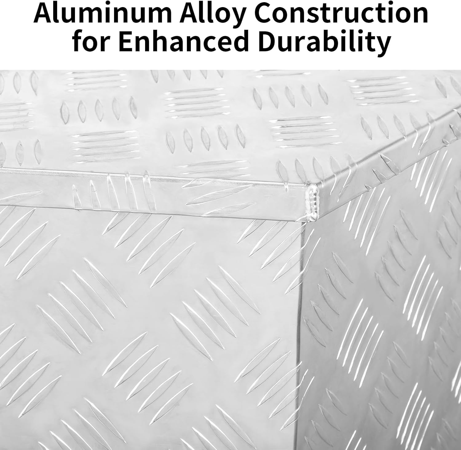 MOTORHOT Caja de herramientas de aluminio de 39 pulgadas, caja de herramientas de lengua para remolque de utilidad, caja de herramientas de lengua
