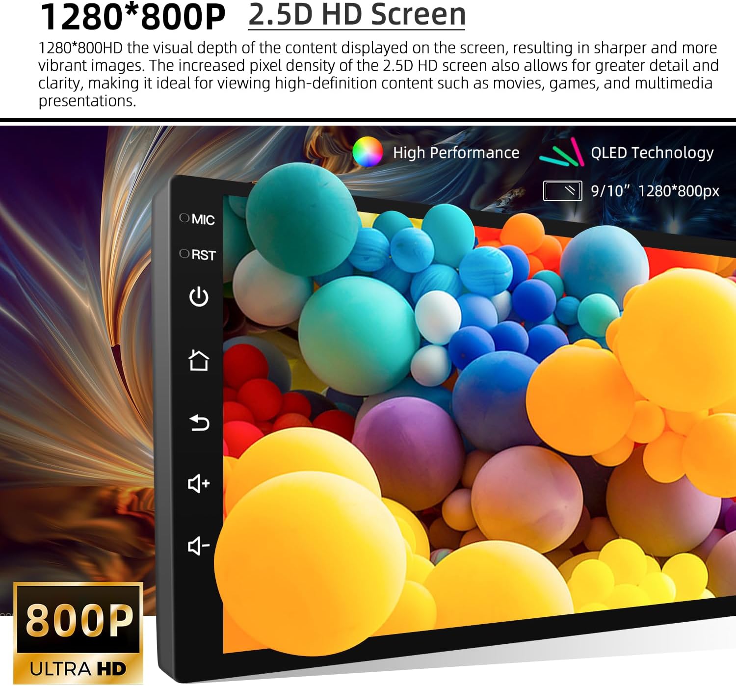1280 * 800 5GWiFi 2G+32G-Android12 Radio de coche para Honda Accord 2003-2007 estéreo de coche con Carplay inalámbricoAndroid Auto 10.1 “Pantalla