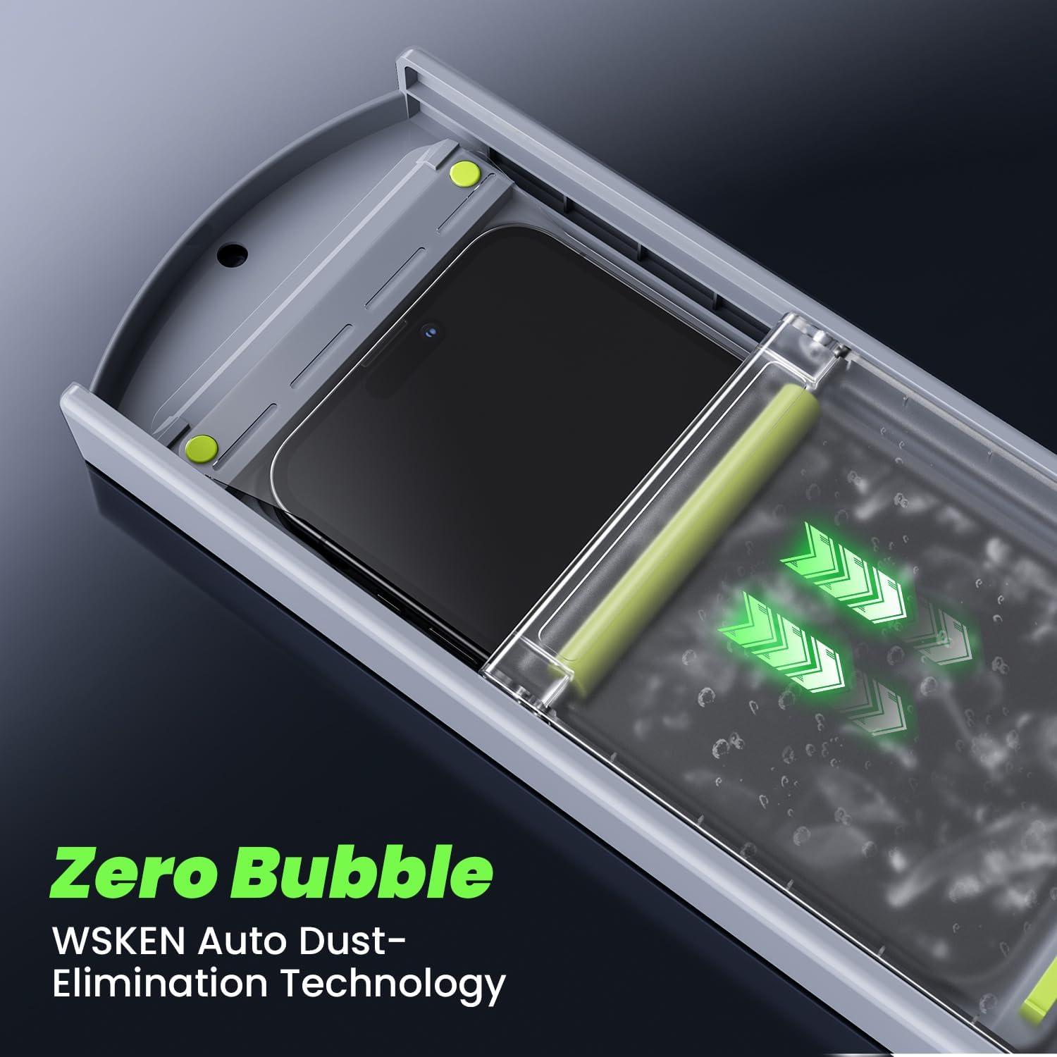 WSKEN Protector de pantalla de privacidad de 24 para iPhone 15 Pro (6.1 pulgadas), Cero burbujas Eliminación automática de polvo Vidrio templado