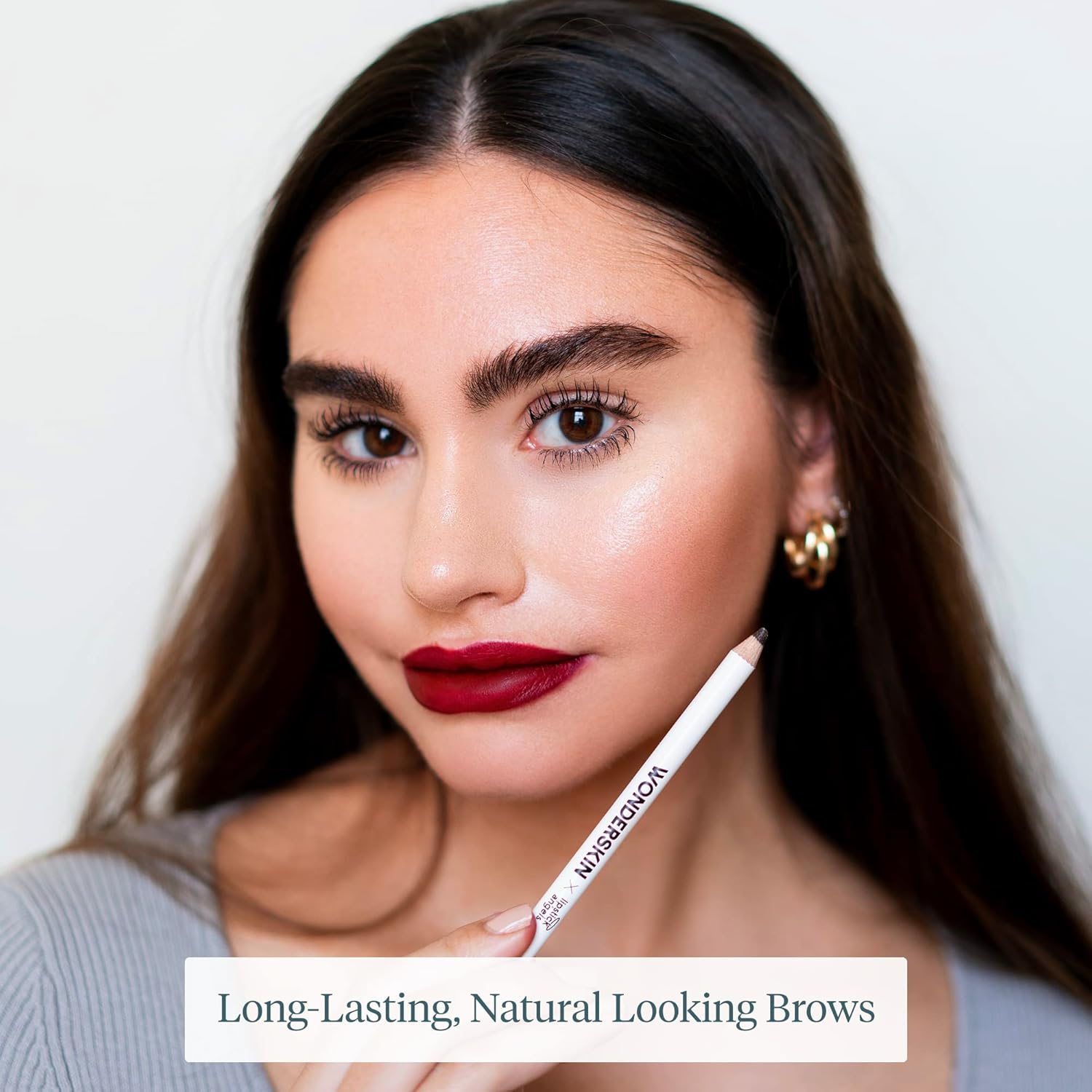 WONDERSKIN Lápiz de cejas, lápiz de cejas de larga duración, pomada de cejas para cejas de aspecto natural, revolucionario lápiz de cejas (rubio)