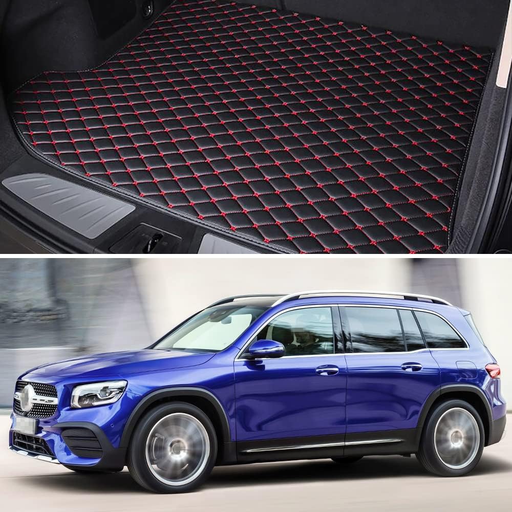 Tapete para maletero de automóvil, ajuste personalizado, compatible con Mercedes-Benz Clase GLB 250 GLB 35 2020 2021 2022 (7 asientos) (negro con