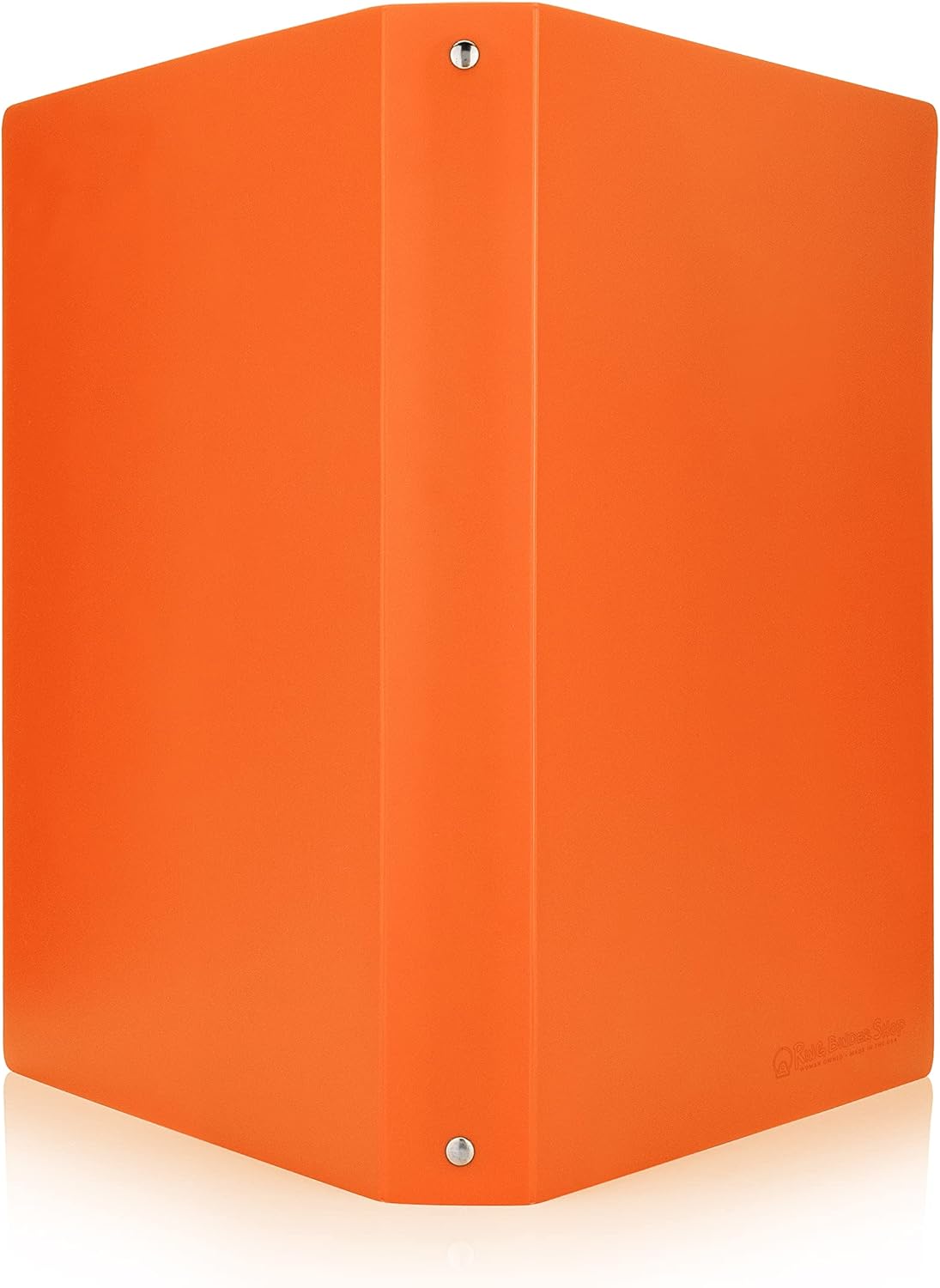 Carpeta económica de 3 anillos redondos de 1 pulgada, con capacidad para 175 hojas, flexible, ligera, paquete de 4, apertura lateral, color naranja