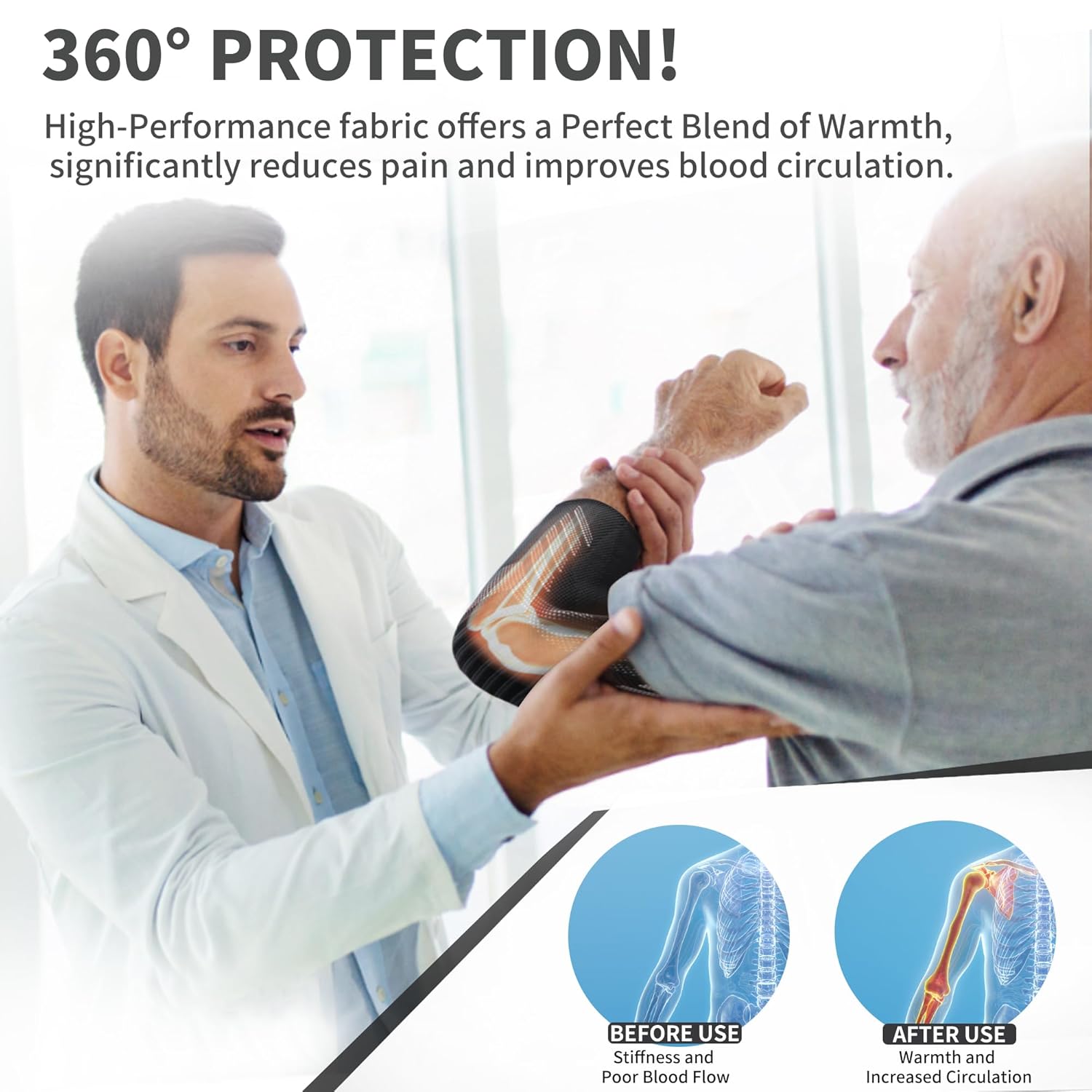 GUOZI Codera para tendinitis, 2 unidades Manga de compresión de codo para mujeres y hombres, soporte de brazo de tenis para golfistas, levantamiento