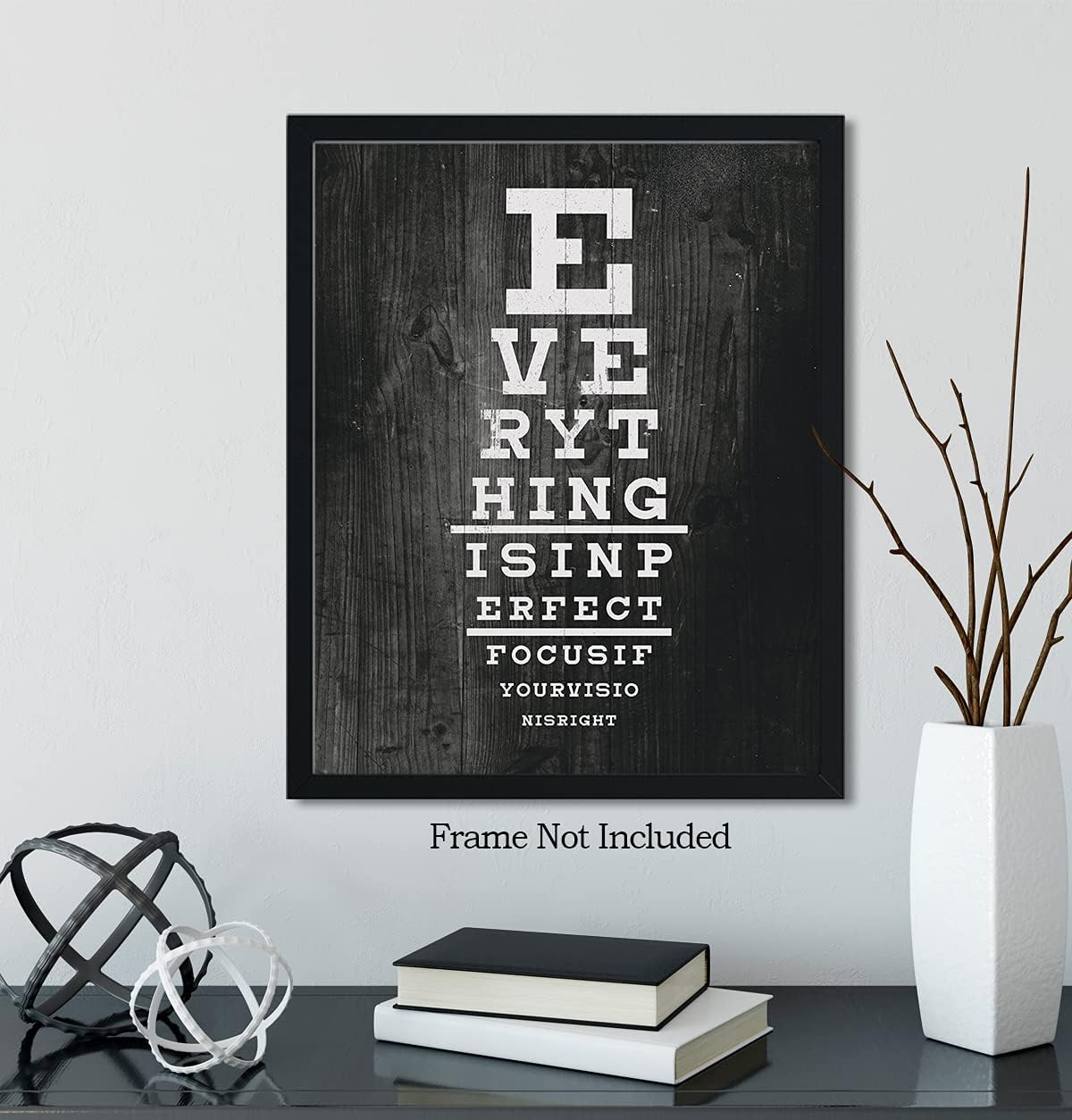 Govivo Everything Is In Perfect Focus – Impresión artística de pared con cita motivacional, impresión de decoración de pared, póster o lienzo para