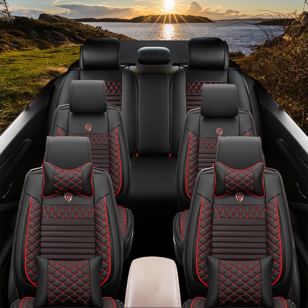 Fundas de asiento automotriz de lujo para Cadillac Escalade 2007-2023, juegos interiores de asientos delanteros y traseros impermeables con 2