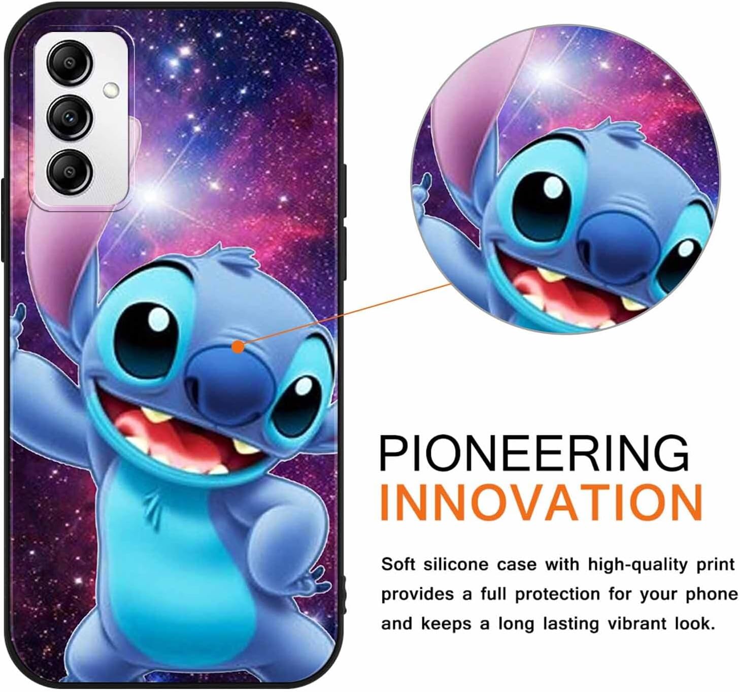 Paquete de 3 bonitas fundas de dibujos animados para Samsung Galaxy A14 5G de 6.6 pulgadas, funda estética de personajes de anime Kawaii femenino