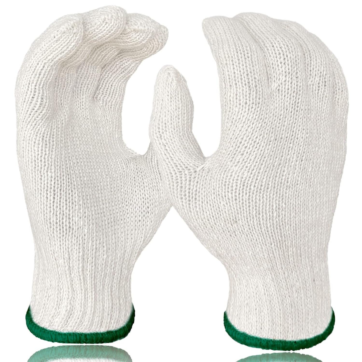 12 pares de guantes de algodón para barbacoas, cocinar, asar a la parrilla, manipulación de alimentos, guantes de trabajo de seguridad para guardar