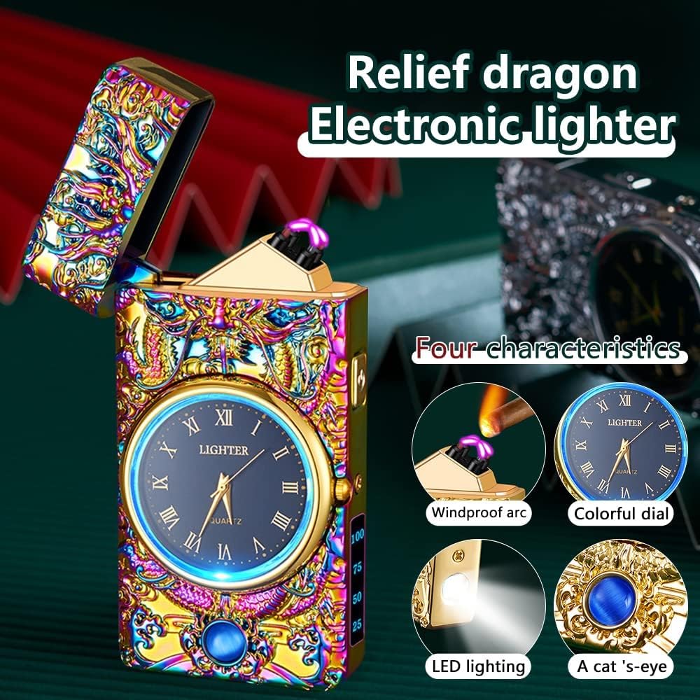 Encendedor de dragón, encendedor de plasma, encendedor de arco eléctrico, encendedor USB multifuncional, encendedor resistente al viento, encendedor