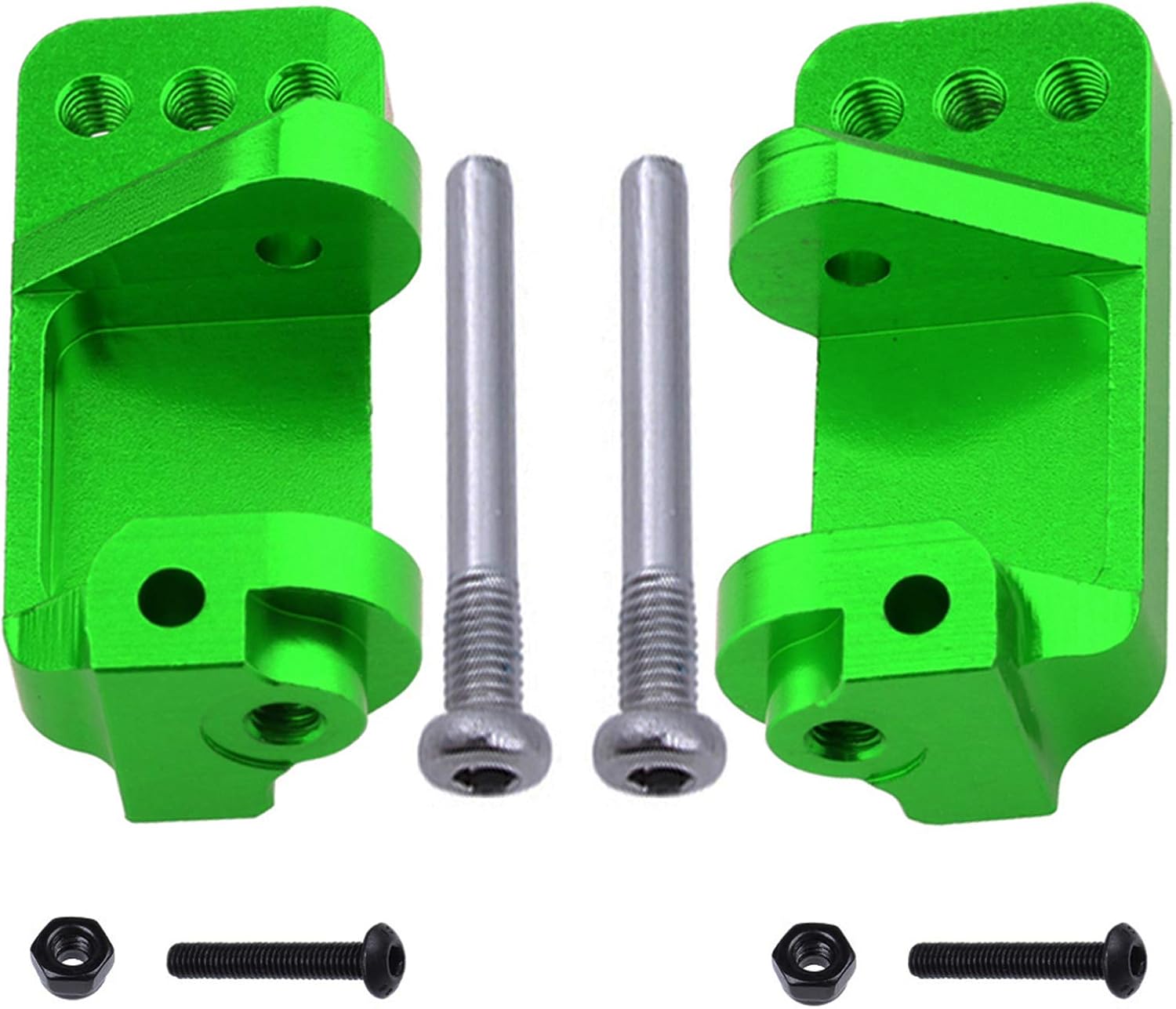 HobbyPark Bloques de ruedas de aleación de aluminio para RC 110 Traxxas 2WD Slash, Stampede, Rustler, Nitro Slash, reemplaza la parte 3632 (verde)