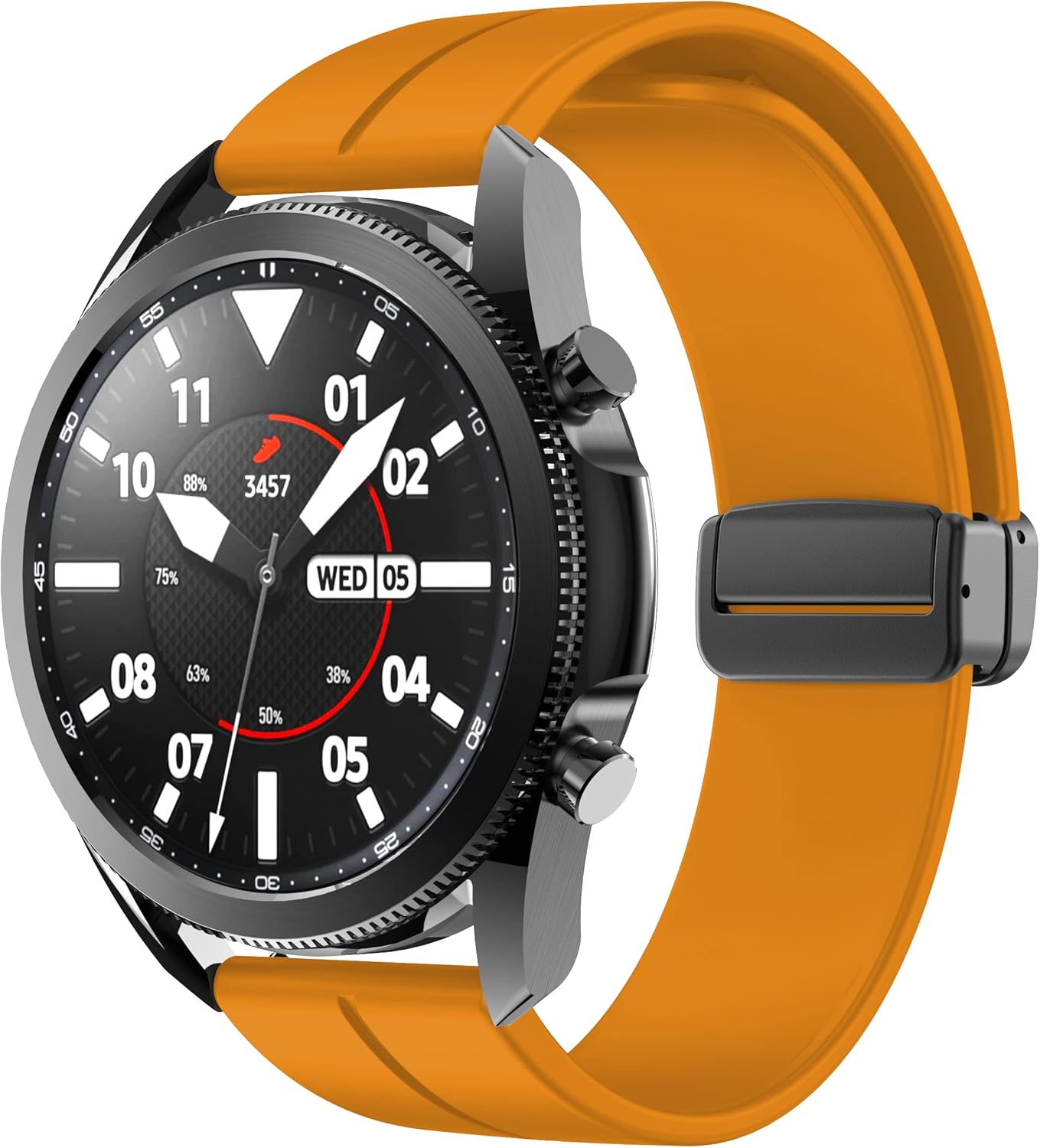 Correa de repuesto de silicona de 0.866in, compatible con Garmin Vivoactive 4Galaxy Watch 3 de 1.772in, Gen 5para Huawei GT2 de 1.811in, GT2 Pro de