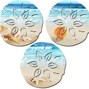 3 piezas de decoración de pared de dólar de arena de madera al aire libre, arte de pared costero de océano, playa, decoración de pared de mar, 3 piezas de decoración de pared de dólar de arena de madera al aire libre, arte de pared costero de océano, playa, decoración de pared de mar,