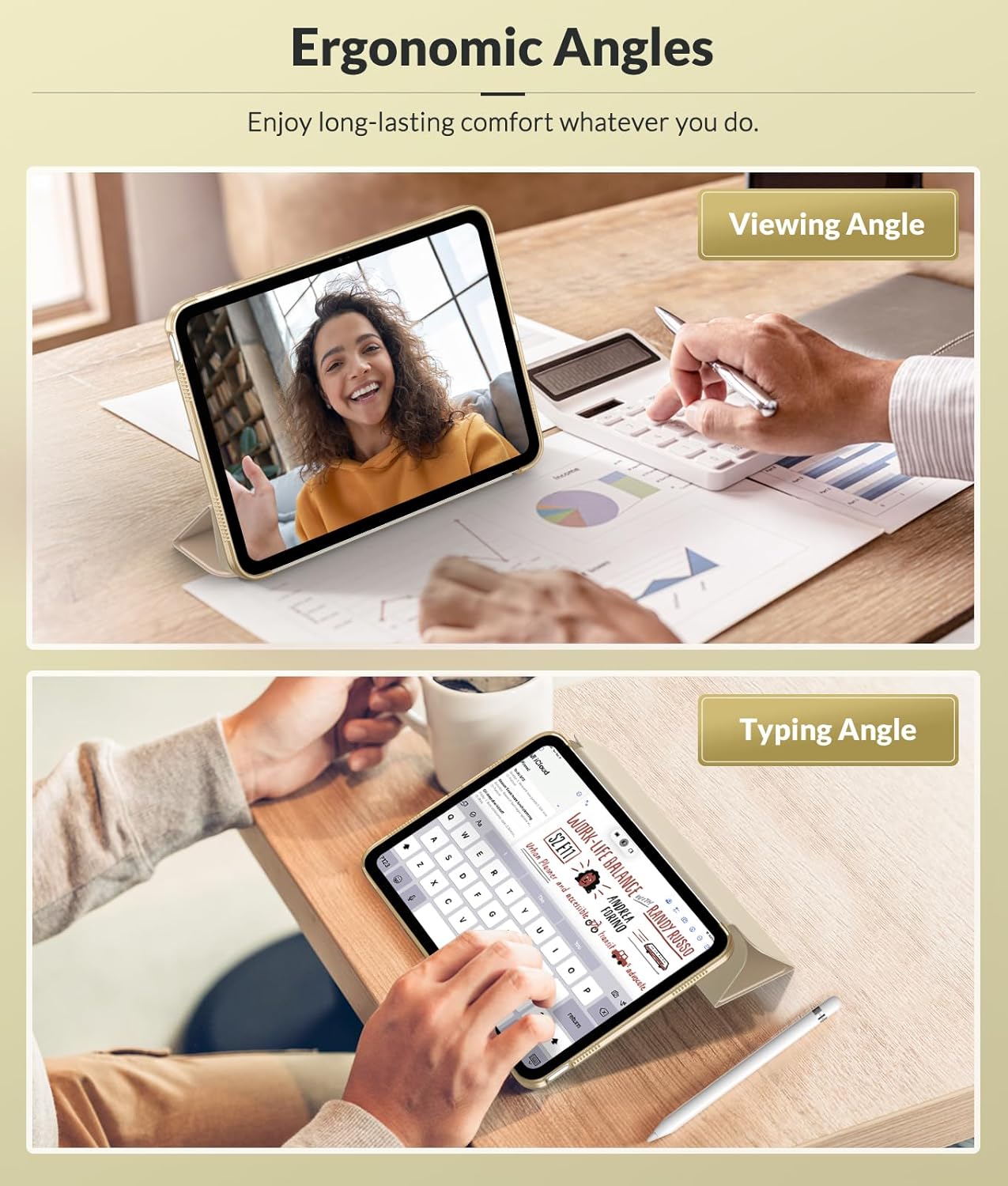 MoKo Funda para iPad de 10 generación 2022, iPad 10.9 con cubierta trasera de TPU suave translúcido esmerilado, funda delgada con función de