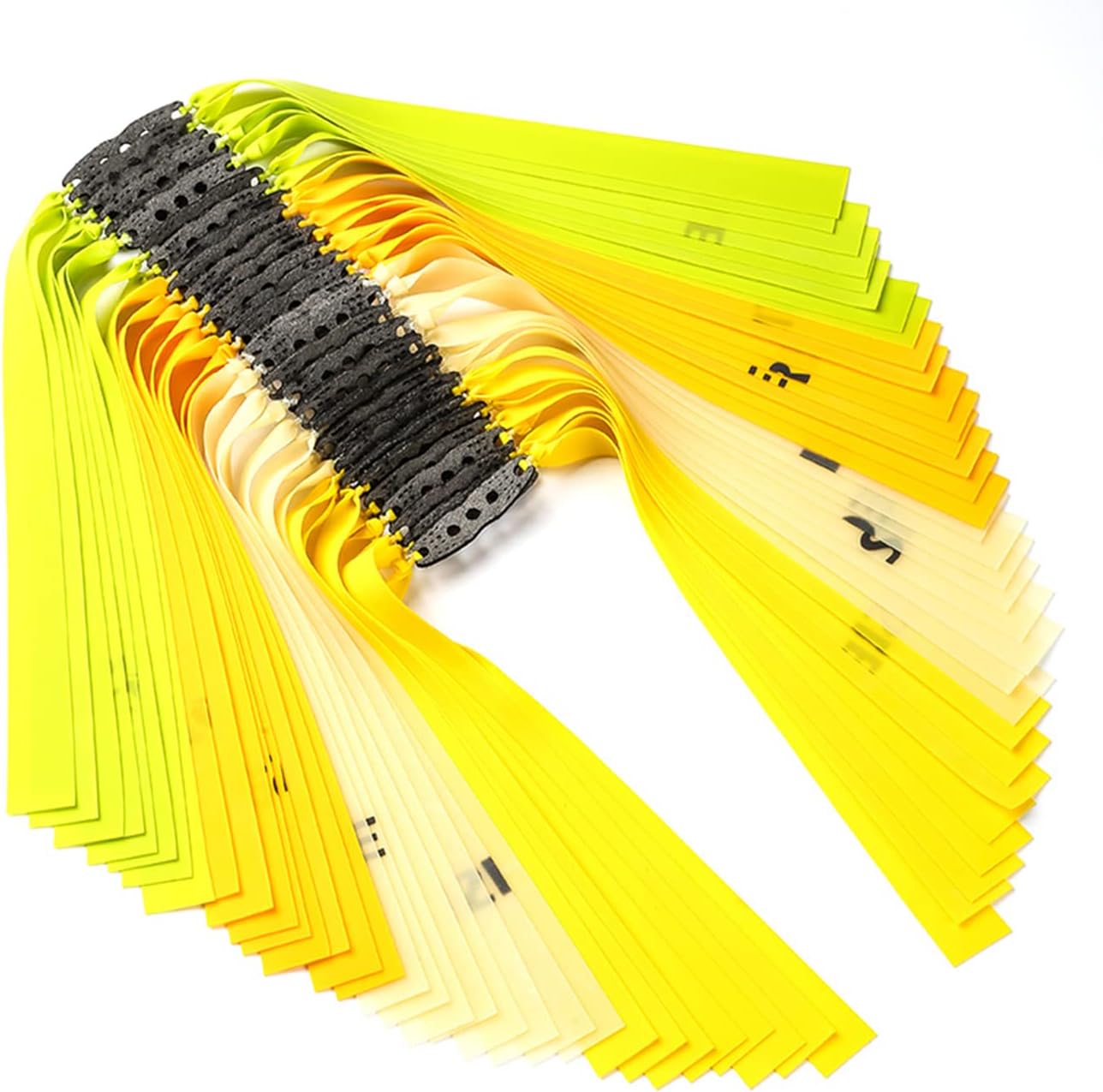 Slingshot Bolsa de munición Super Fibra 14″ 516″ 38″ 12″ de acero inoxidable Bolsa de bola planatubo Banda de repuesto antideslizante Larga vida