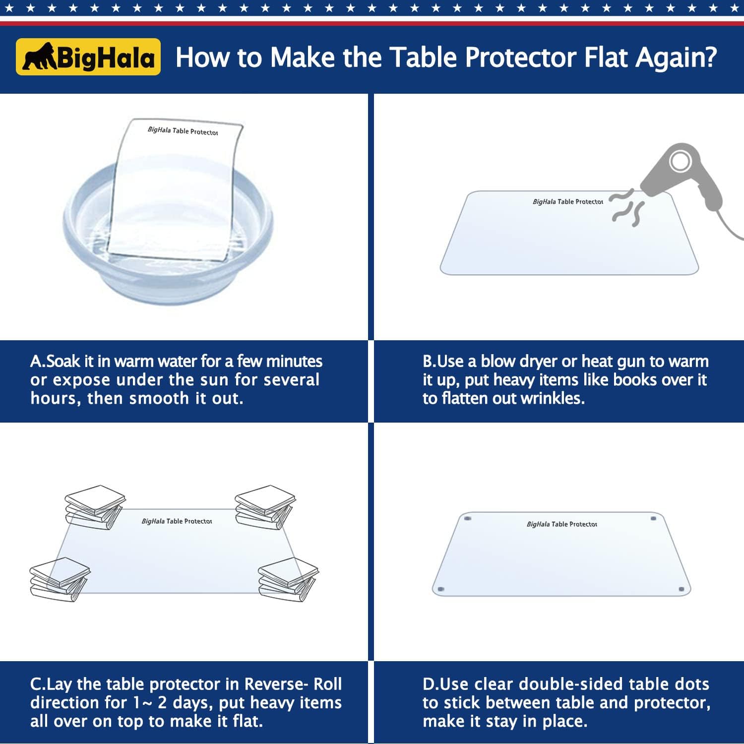 BigHala Protector de mesa de madera para muebles, manteles de plástico transparente lavable, funda protectora para escritorio, vinilo de PVC,