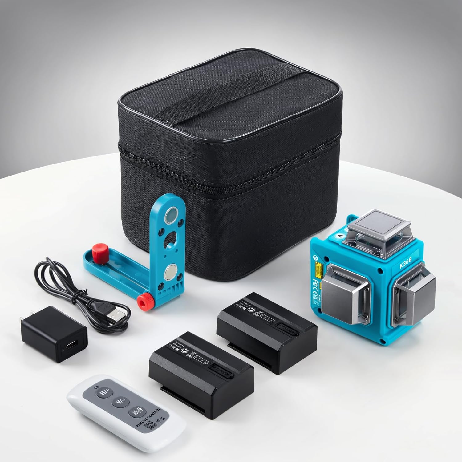 KEZERS Nivel láser  12 líneas de nivel láser autonivelante 3 x 360 línea cruzada 3D herramienta de nivel láser para construccióncolgar imágenes,