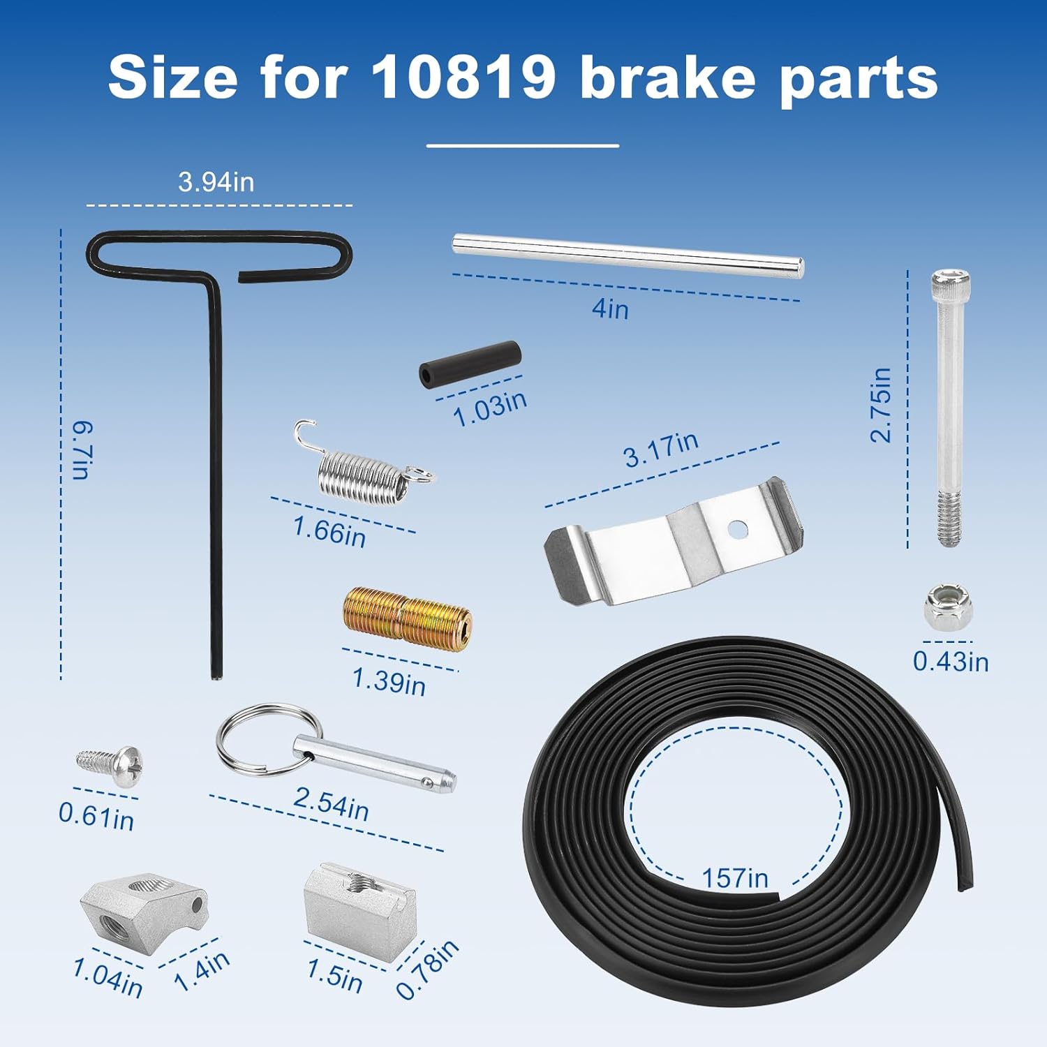 Repuesto para T’apco Pro Series Tune Up Kit 10819, kit de afinación de freno para T’apco Pro 14 y Pro 19, Pro II, Pro III