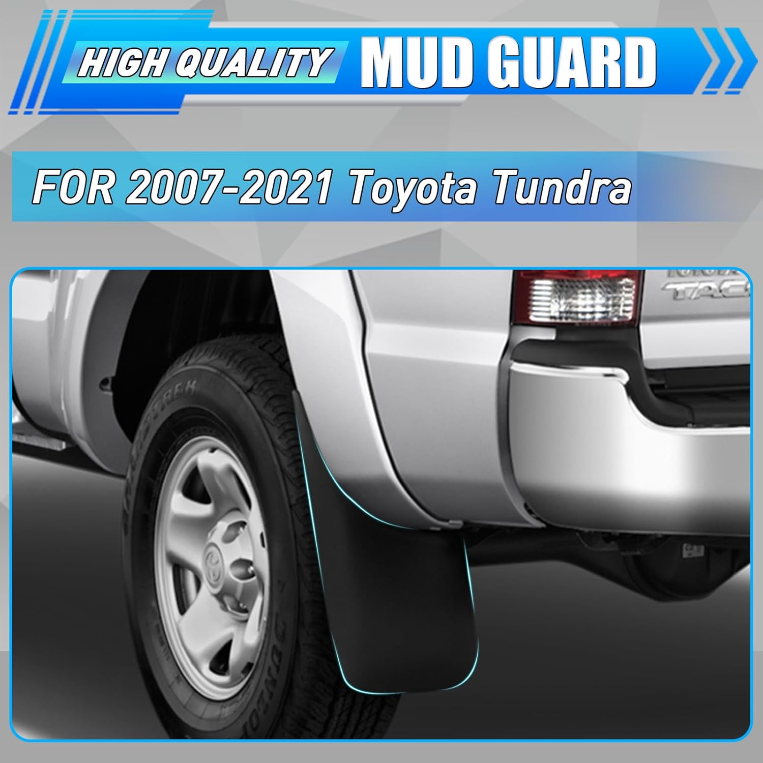 4 unidades de guardabarros compatibles con Toyota Tundra 2007-2021, delantero y trasero (lado del conductor y del pasajero)
