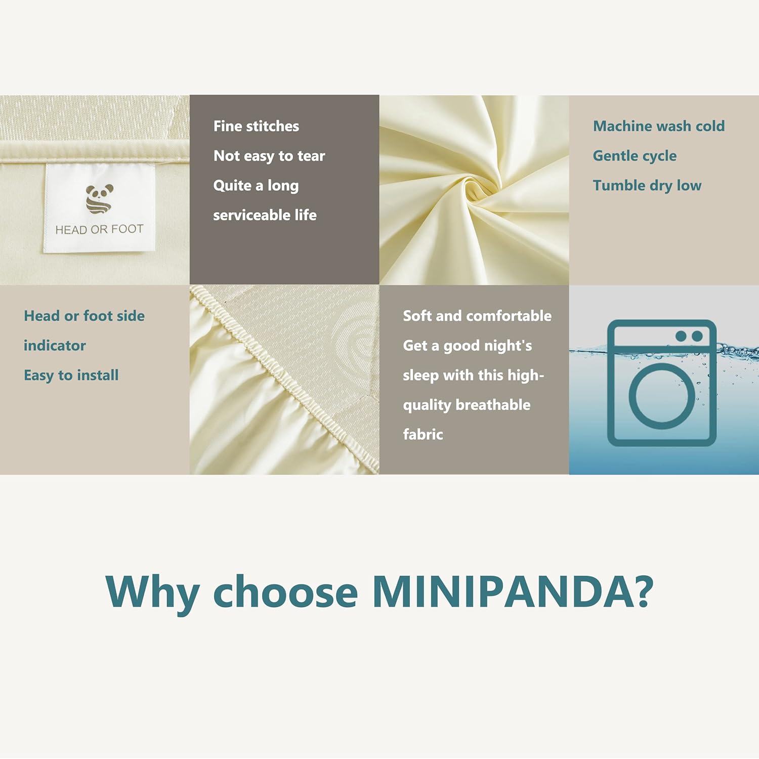 MINIPANDA Paquete de 2 sábanas bajeras tamaño individual, con correas de soporte para sábanas para esquinas, evita que las sábanas se caigan,