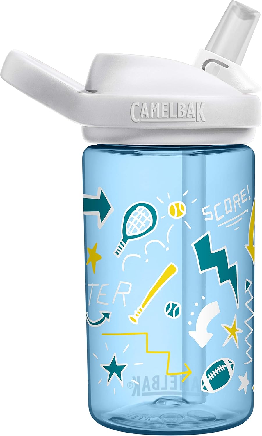 CamelBak Eddy+ Kids Botella de agua sin BPA con popote, 14 onzas  414 ml.