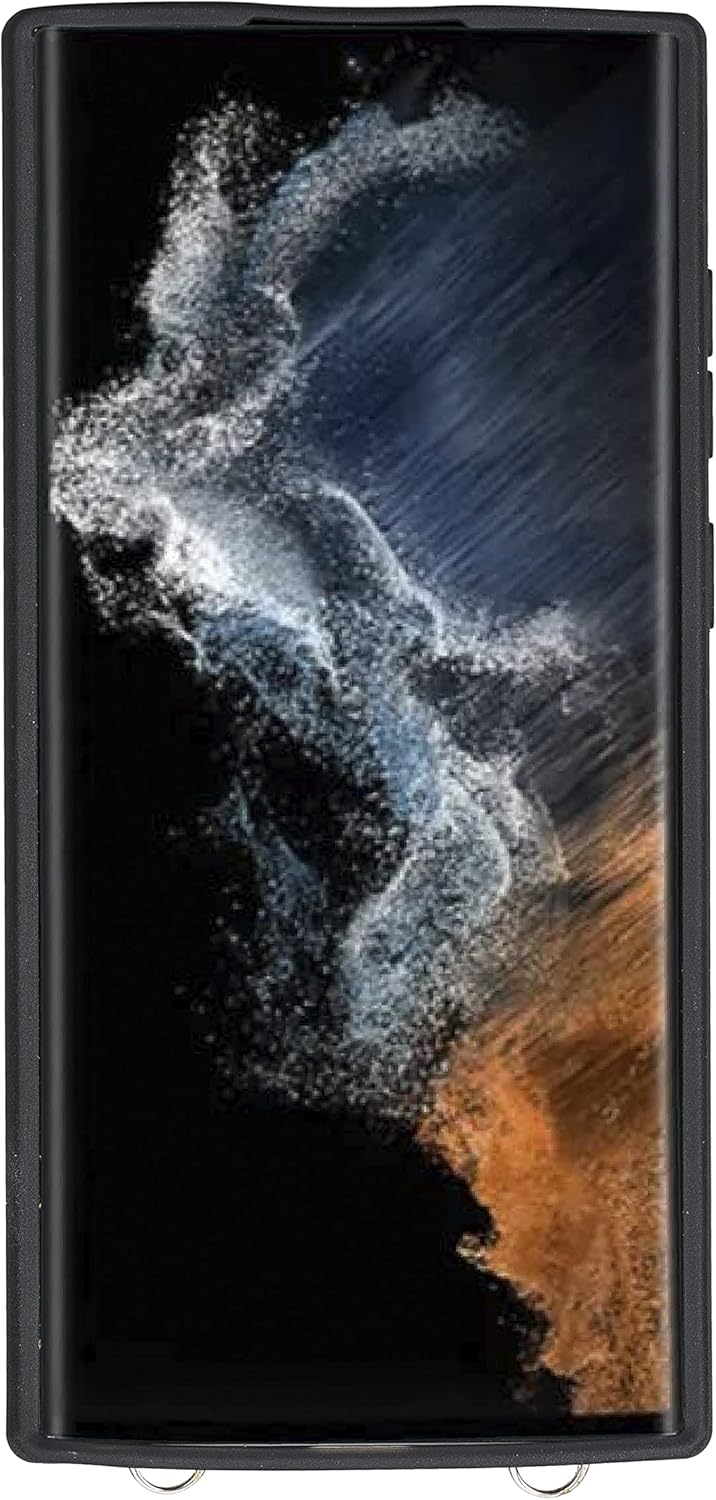 Bayelon Funda para Samsung Galaxy S23 Ultra, funda de cuero cruzado de cuero, cartera de cuero de grano completo, tarjetero para teléfono con correa