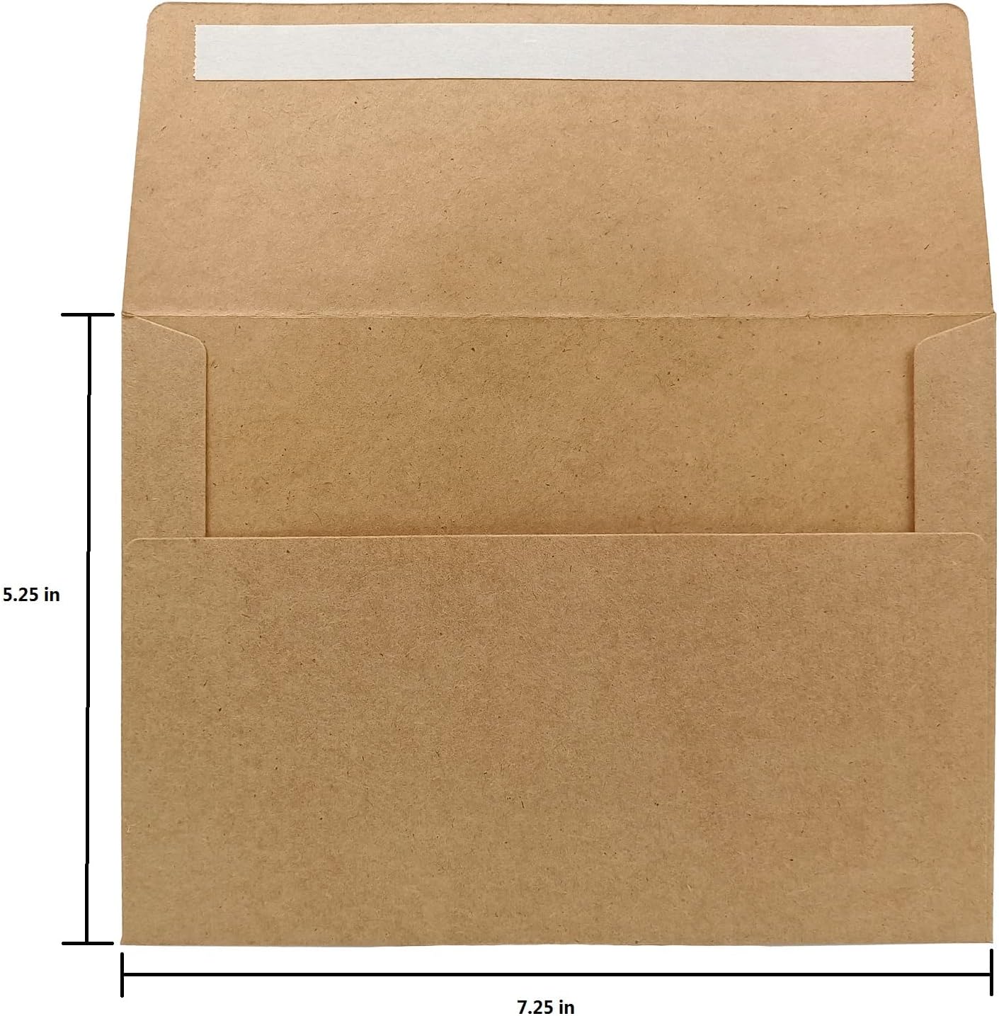 Sobres de invitación A7 de papel kraft marrón A7, paquete de 100 sobres de 5.25 x 7.25 pulgadas, autoadhesivos rápidos, para bodas, graduaciones,