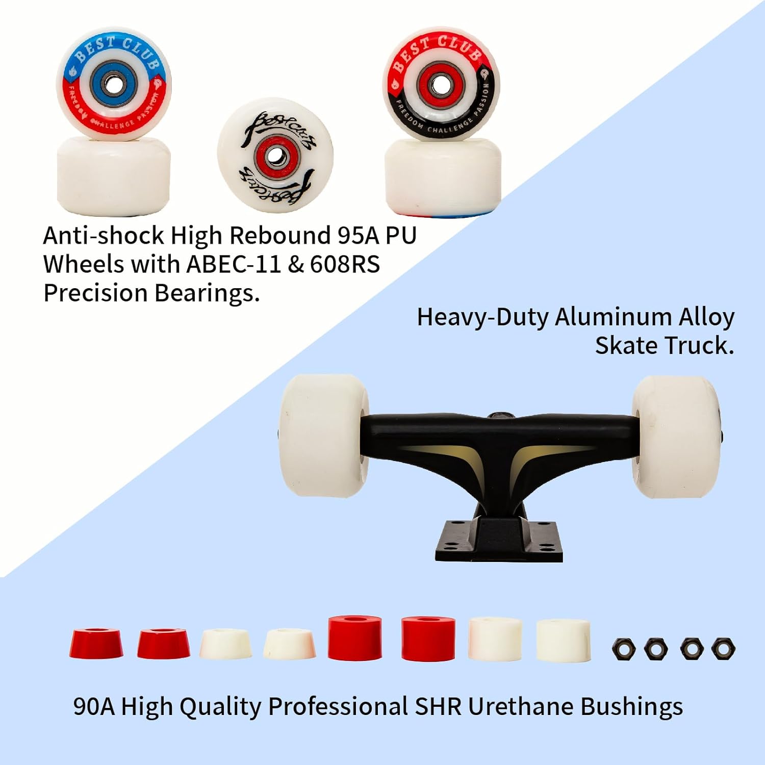 Patinetas Pro completas para principiantes, adultos, adolescentes, niños y niñas, 31 x 8 pulgadas, patinetas cóncavas de 7 capas de arce canadiense