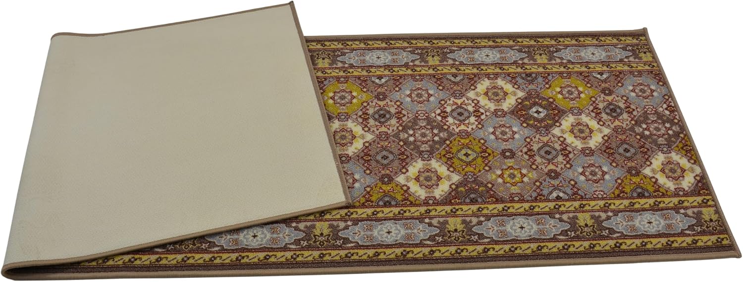 Bakhtiari – Alfombra de pasillo de tamaño personalizado con diseño persa extra larga para pasillos, 26 pulgadas de ancho x elige tu longitud por