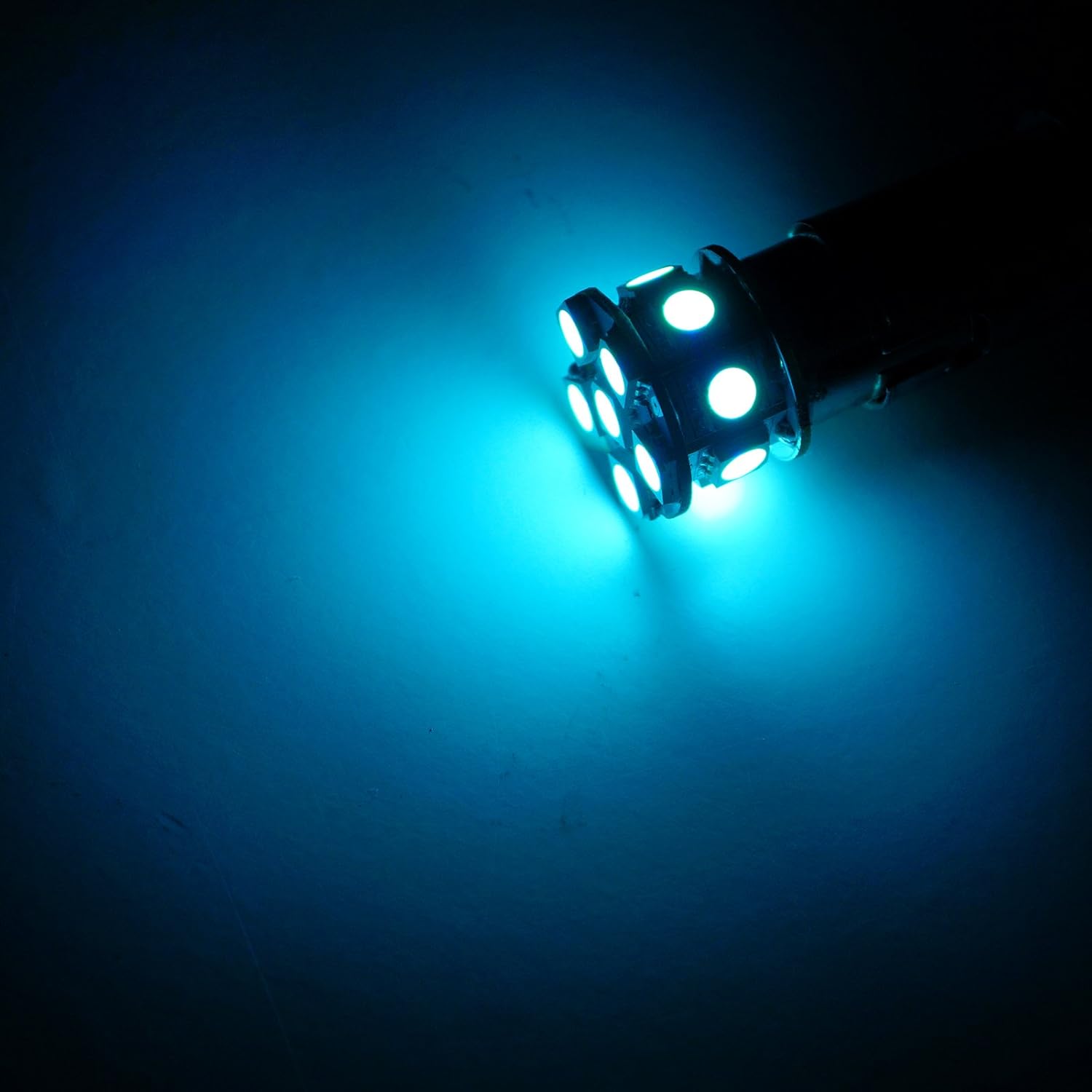 PA 2 bombillas LED 1156 SMD azul hielo para señal de giro, marcador lateral, parada, luz trasera