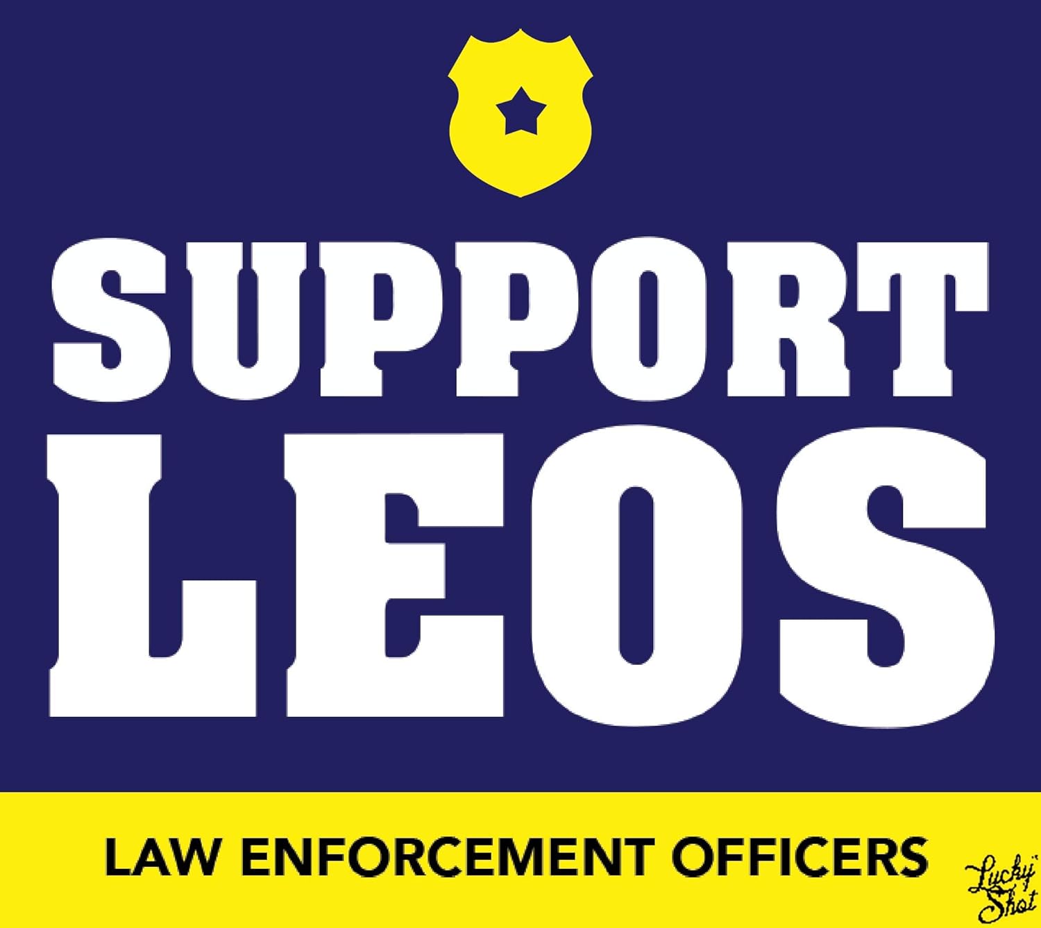 Lucky Shot Blue Lives Matter Design – Vaso de whisky escocés de 11 onzas, novedosos vasos de whisky a la antigua, vidrio clásico de rocas bajas