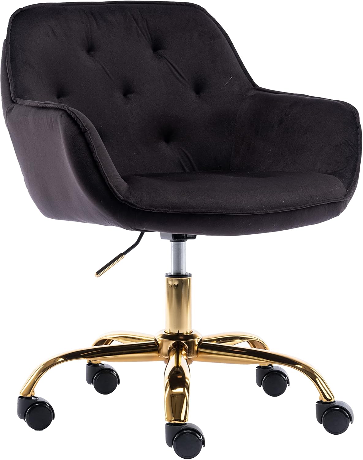 ZOBIDO Comfy – Silla de trabajo para oficina en casa con ruedas, bonita silla de escritorio giratoria ajustable con respaldo de terciopelo, para