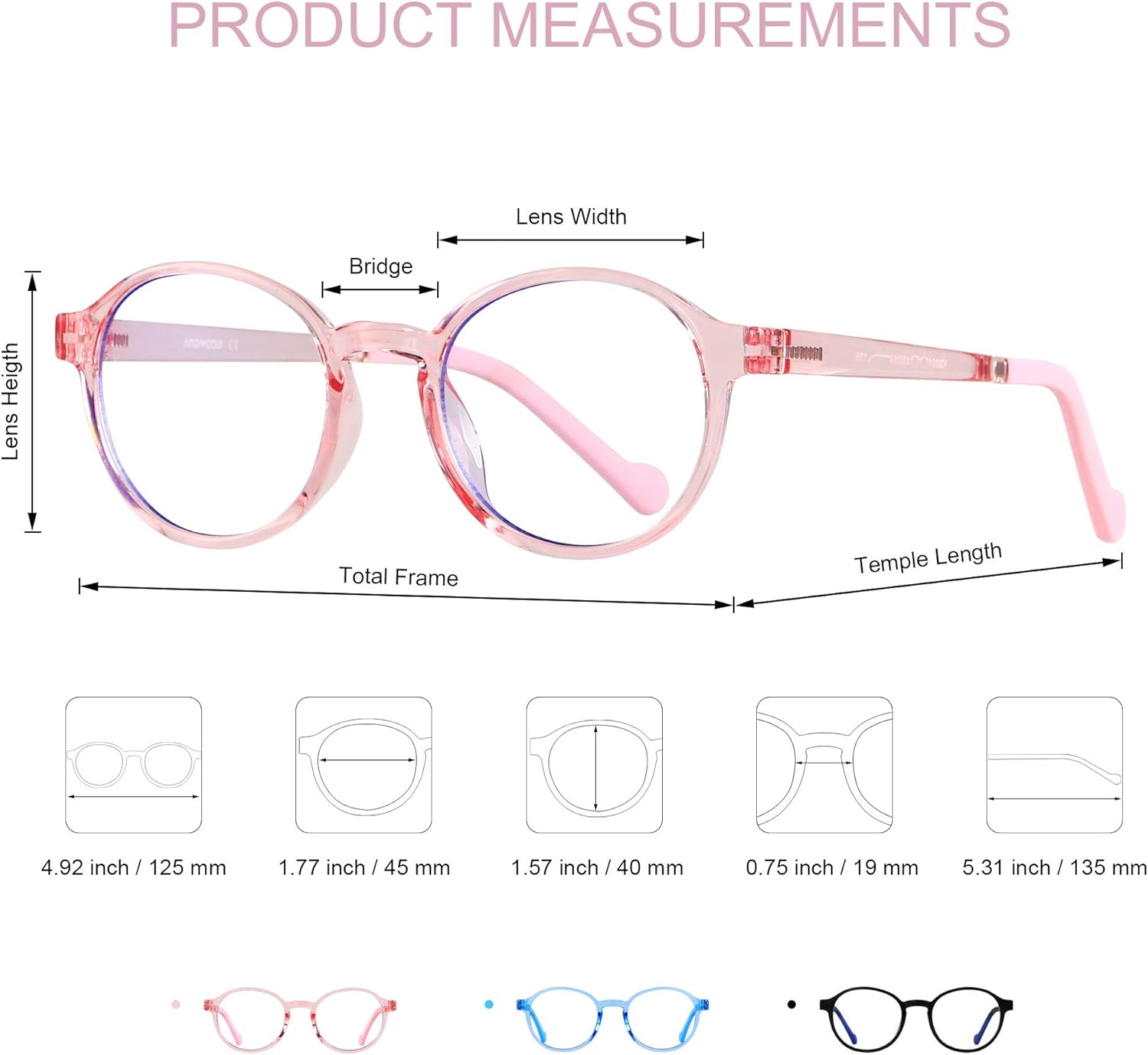 ANDWOOD Gafas de luz azul para niños, niñas, niños, computadora, juegos, anti rayos azules, gafas de sol polarizadas de 3 a 12 años
