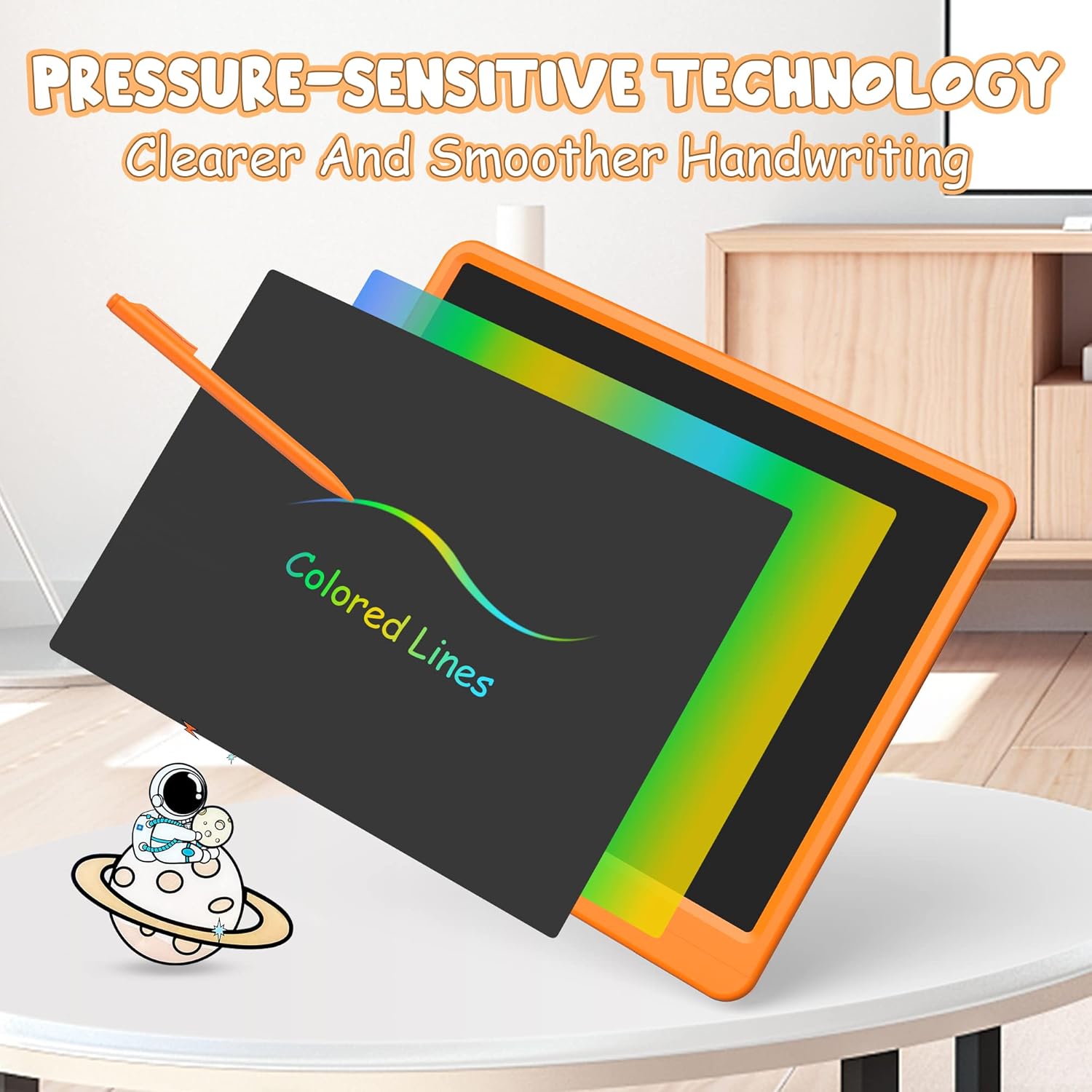 GIGART Tableta de escritura LCD para niños, tableta de dibujo de 15 pulgadas para niños, colorida tabla de dibujo borrable, regalos educativos de