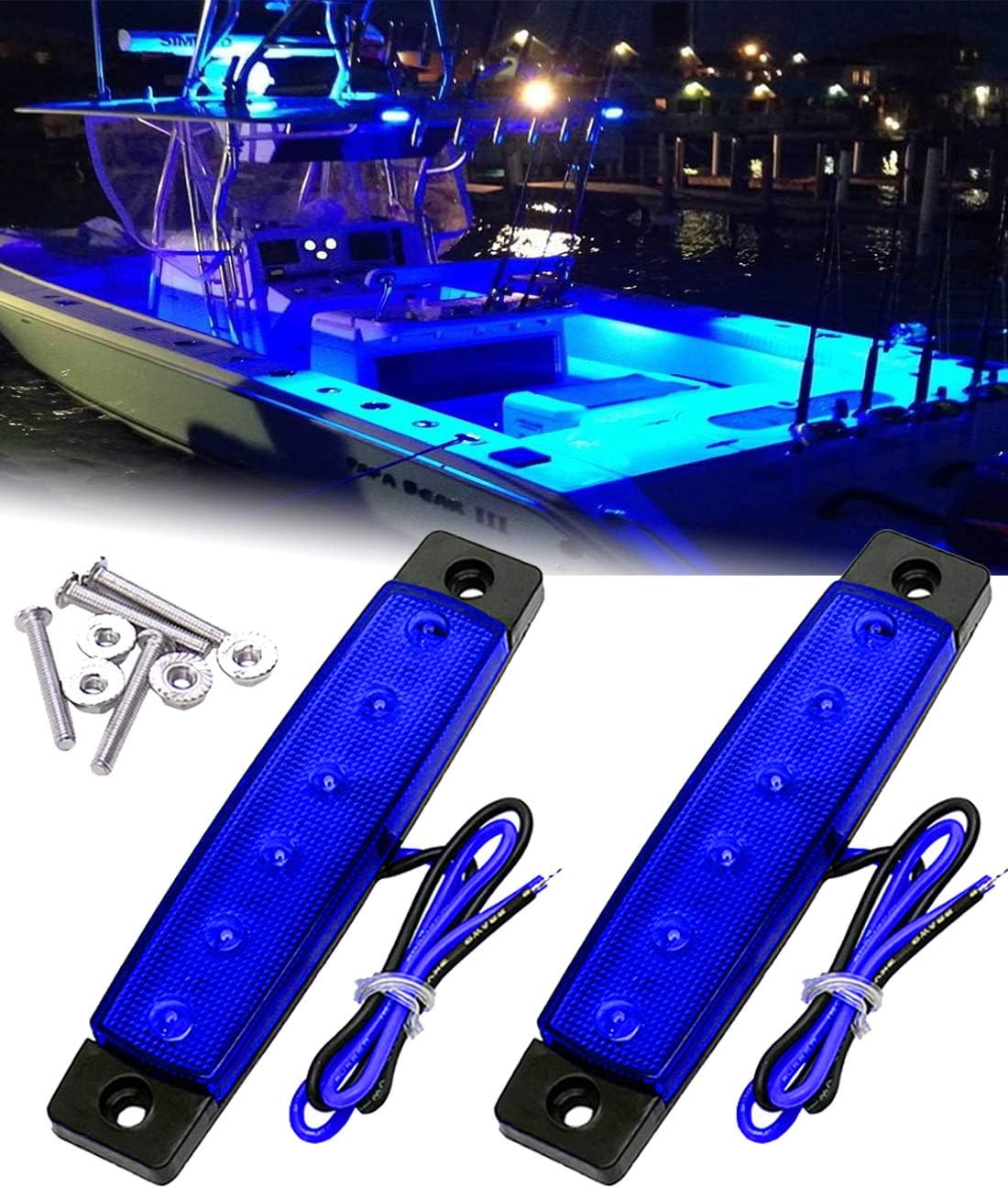 Shangyuan – Tira de luces LED marinas, tira de luces de cortesía, iluminación led marina, luces de cortesía para barco, tira de luces de 12 voltios,
