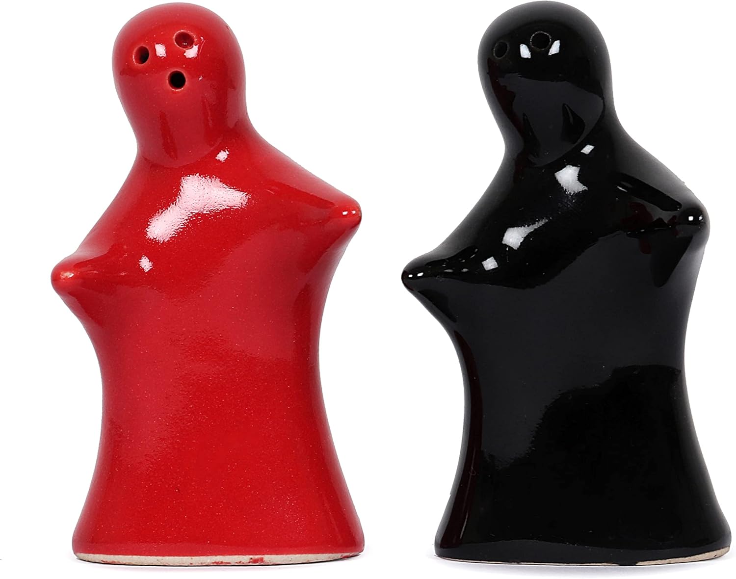 Juego de condimentos de sal y pimienta y especias lindo, novedoso, moderno y vintage, diseño de abrazo para pareja, dispensador decorativo retro de