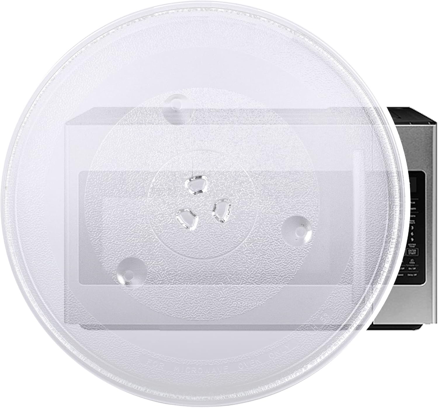 Placa de vidrio para microondas de 13.5 pulgadas  placa giratoria de vidrio para microondas de la marca, bandeja de vidrio para microondas, placa de