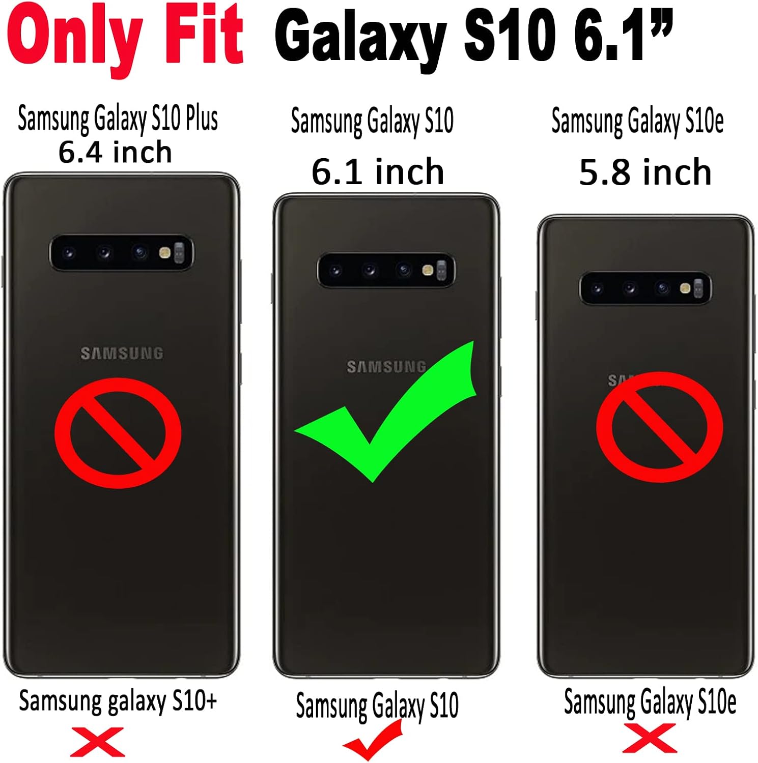 Qokey Funda para Samsung Galaxy S10 (no compatible con S10+), funda de teléfono chapado en amor, lindo patrón de corazón dorado suave a prueba de