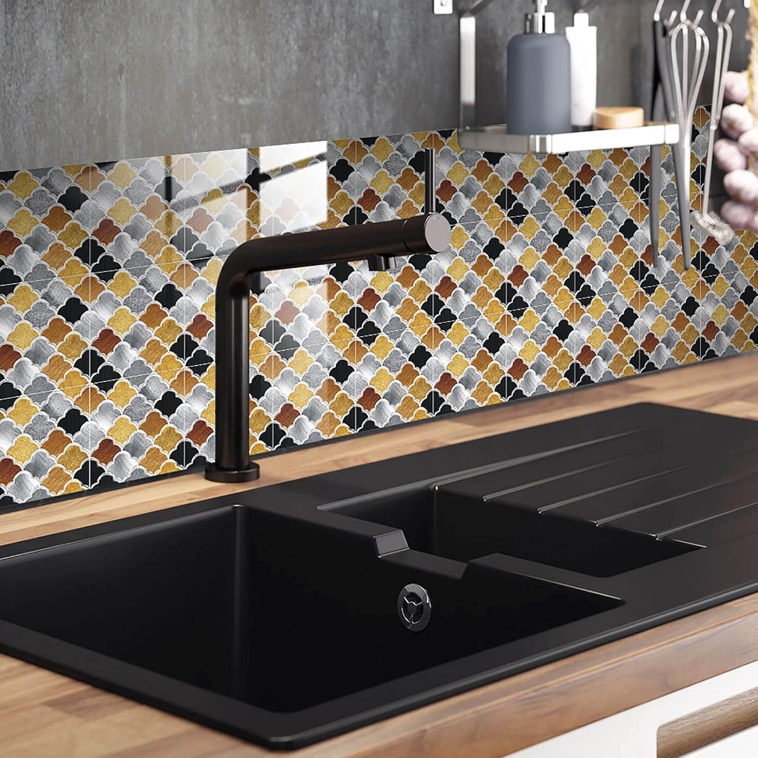 5 azulejos autoadhesivos de ladrillo para cocina, despegar y pegar, azulejos autoadhesivos 3D para salpicaduras de cocina, azulejos autoadhesivos 3D