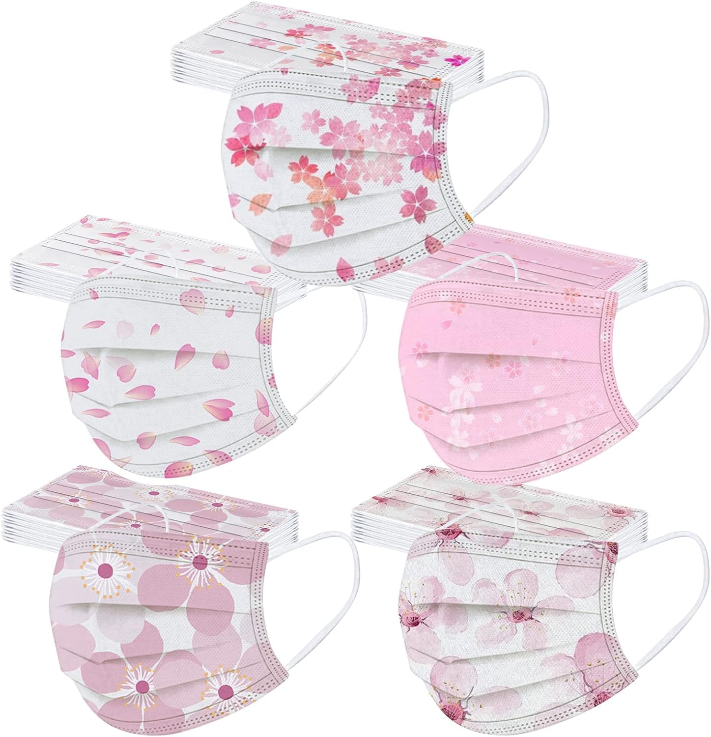 Cubrebocas desechables para el Día de la Madre, 50 unidades, transpirables, de 3 capas, máscaras de papel para mujeres y hombres