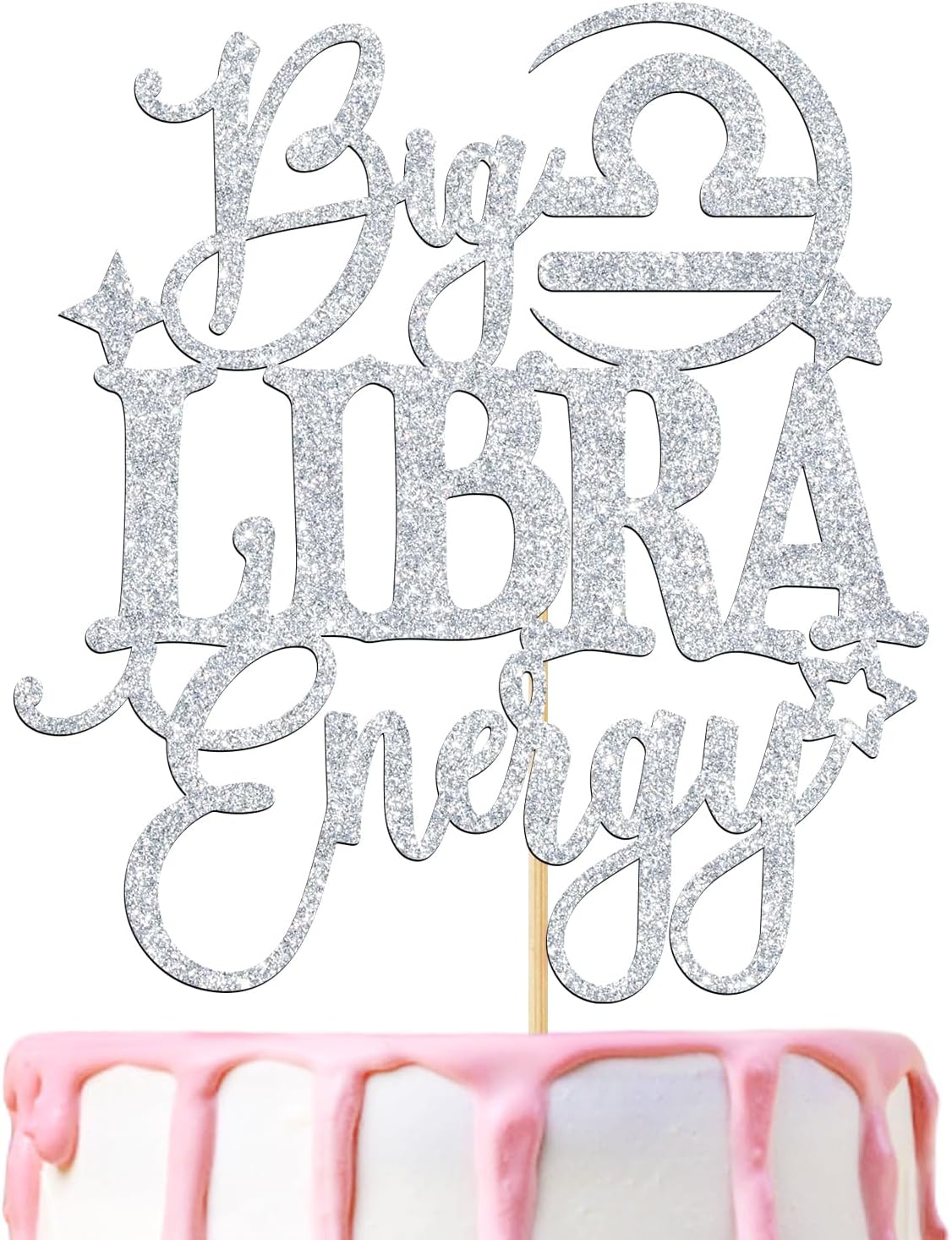 Big Libra Energy – Decoración para tartas, feliz cumpleaños Libra en septiembreoctubre, temporada de Libra, 12 suministros de decoración de fiesta