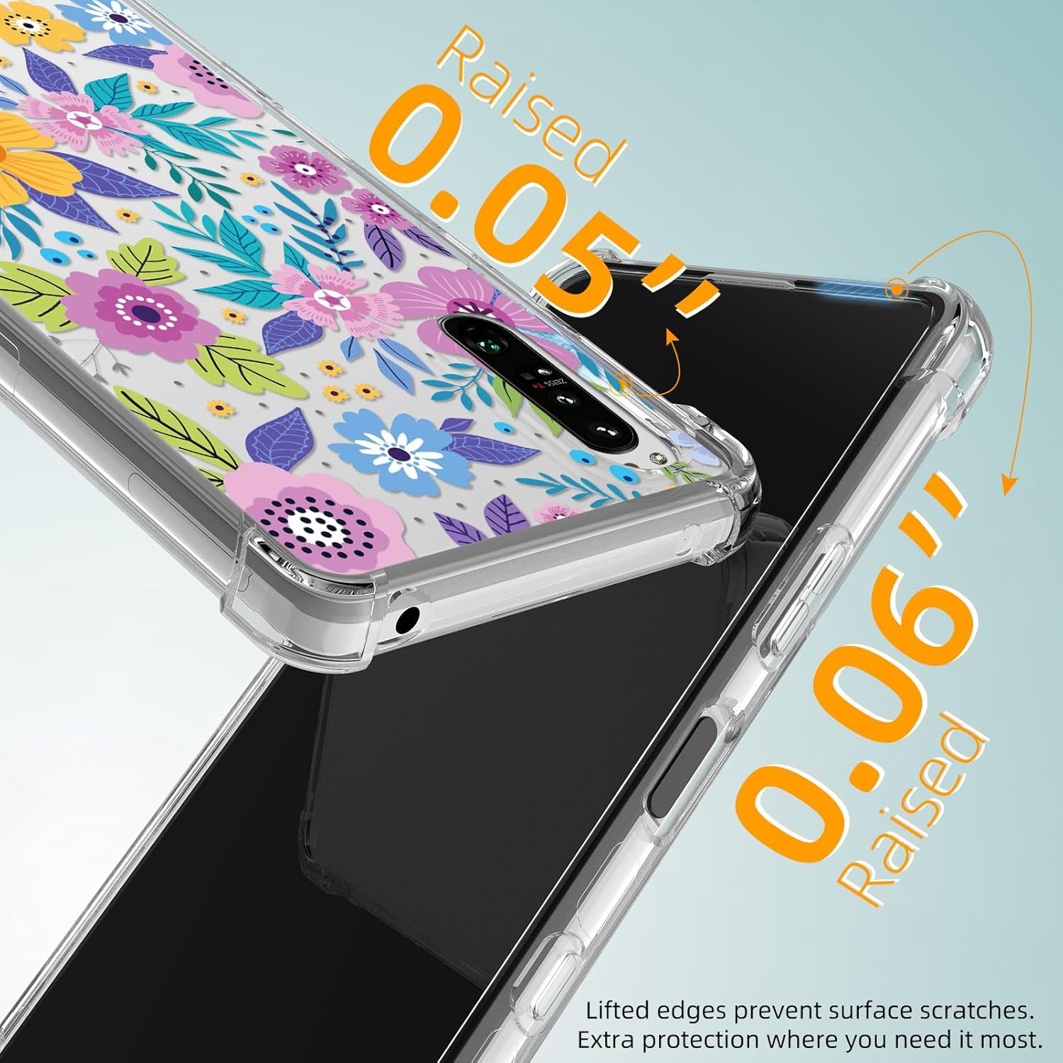 Funda para Moto G Pure CaseG Power 2022, funda de TPU transparente para mujeres y niñas, funda de teléfono para mujeres y niñas, flor suave y