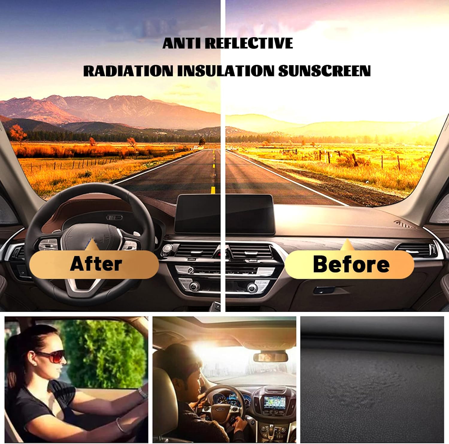 Tapete antideslizante para tablero de instrumentos compatible con Mazda CX-30 CX 30 2020-2022, protector solar Mazda CX-30 2020-2022 (con HUD)
