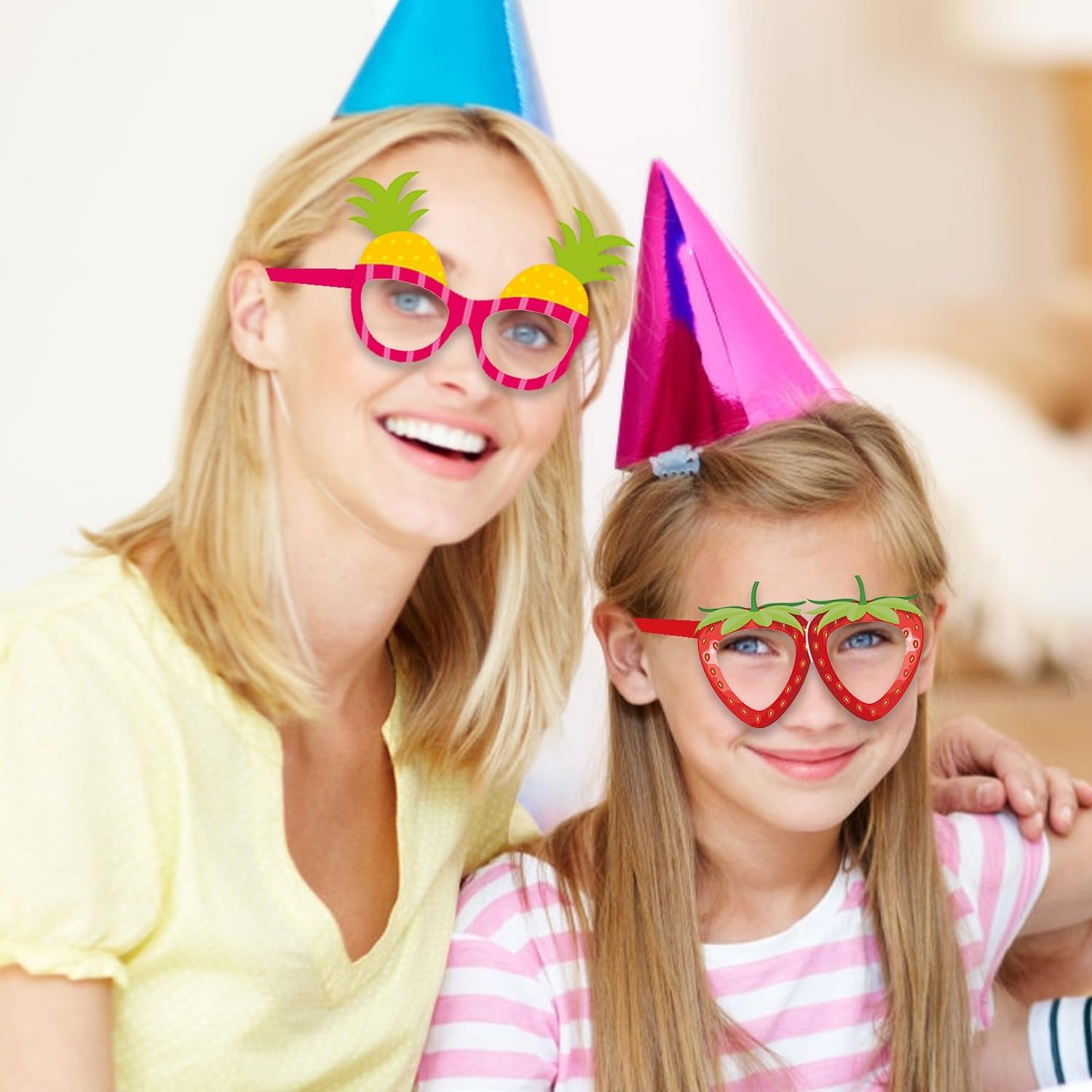 Lessgel – Gafas hawaianas de 18 estilos para recuerdos de fiesta, decoración tropical de fiesta en la piscina, divertidas gafas de sol de papel,