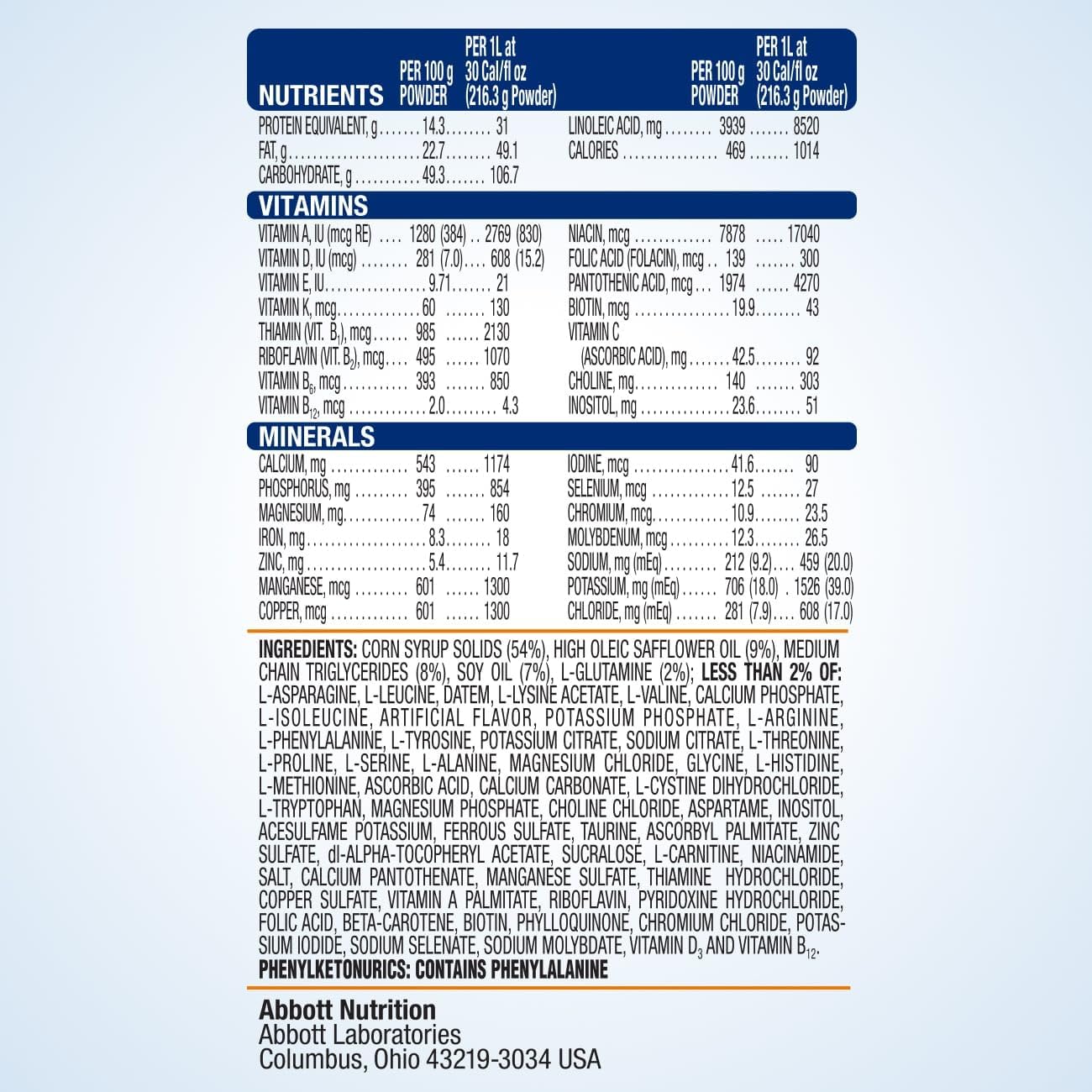 EleCare Jr Nutrition en polvo, nutrición completa para mayores de 1 año con alergias alimentarias, polvo nutricional a base de aminoácidos,