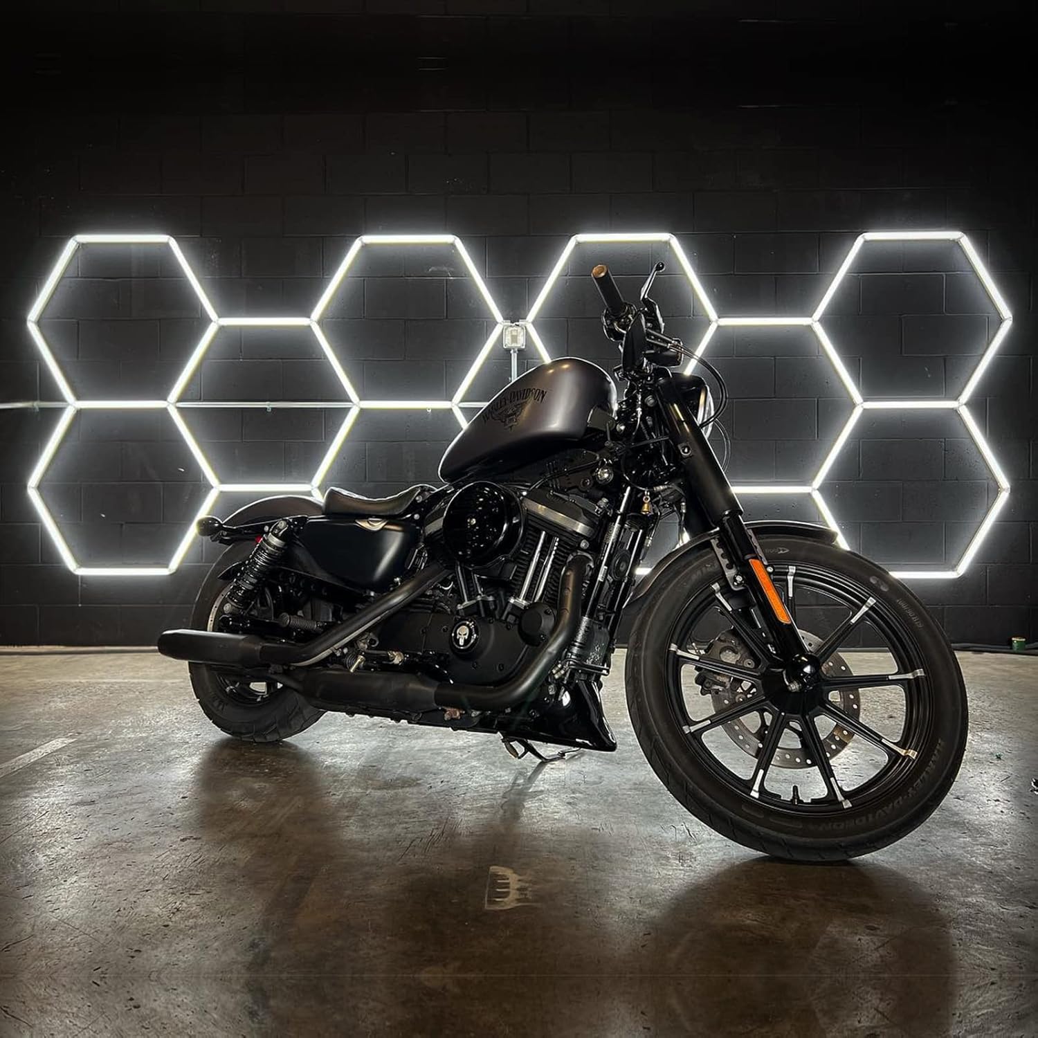 ALLYES Luz LED hexagonal para garaje, paquete de 5 luces LED hexagonales, 144 W, 17280 lúmenes, 6500 K, iluminación blanca súper brillante, para