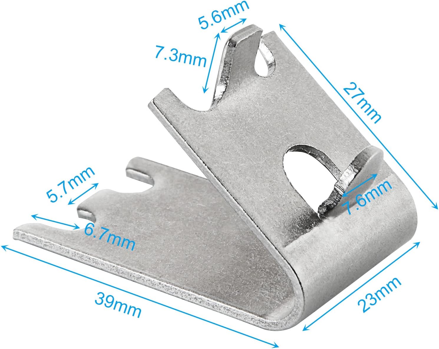 24 clips de acero inoxidable para estante de congelador, soporte de estante de refrigerador de congelador resistente, clips de hebillas cuadradas de