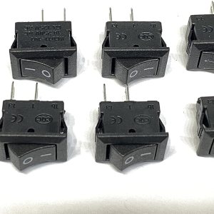 Interruptor basculante negro 6 piezas 0.591 in x 0.394 in 6a 2pin mini encendido apagado SPST KDC1 12V B22 Interruptor basculante negro 6 piezas 0.591 in x 0.394 in 6a 2pin mini encendido apagado SPST KDC1 12V B22