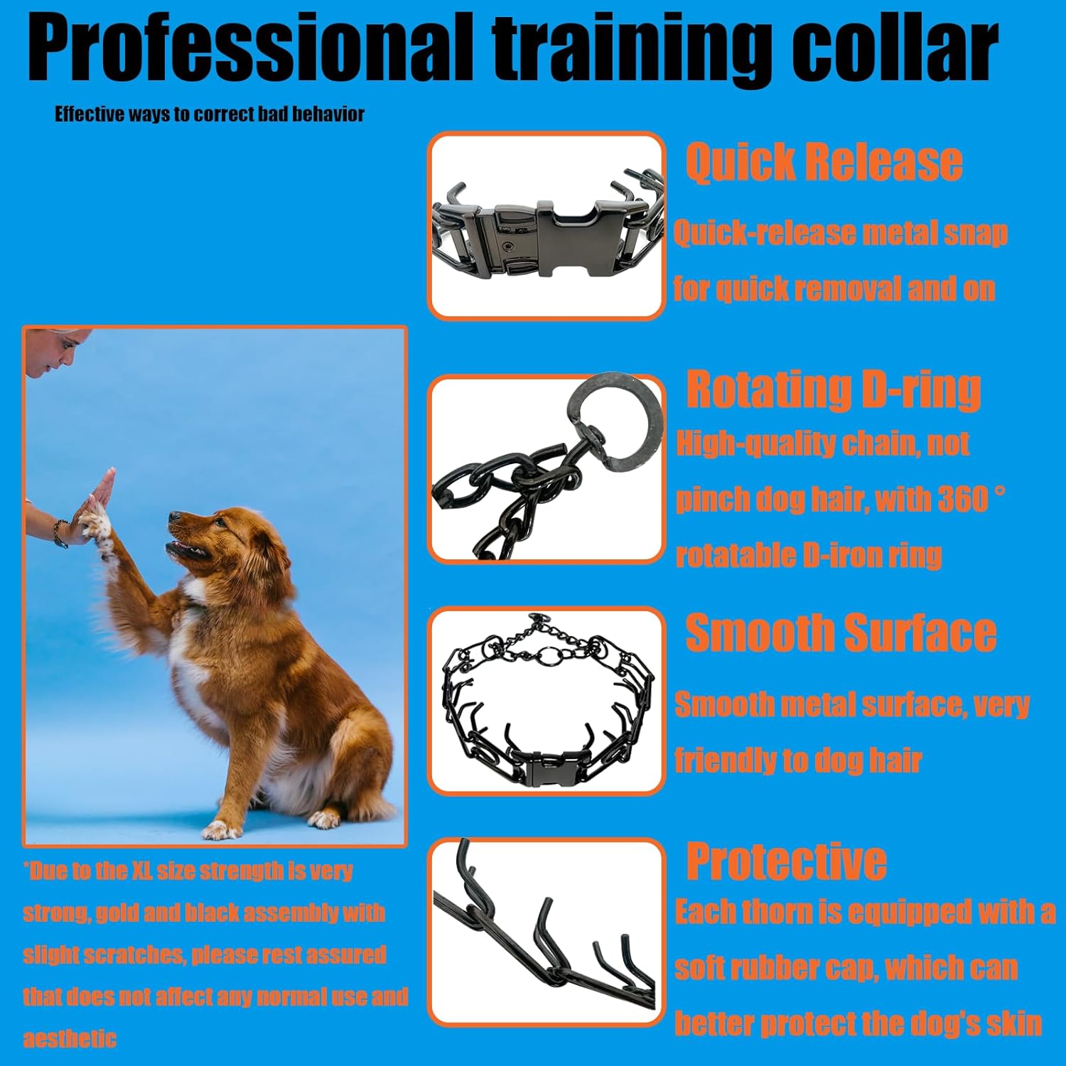 Collar de entrenamiento para perros, collar ajustable para perros con hebilla de liberación rápida, collar sin tirones para perros pequeños,